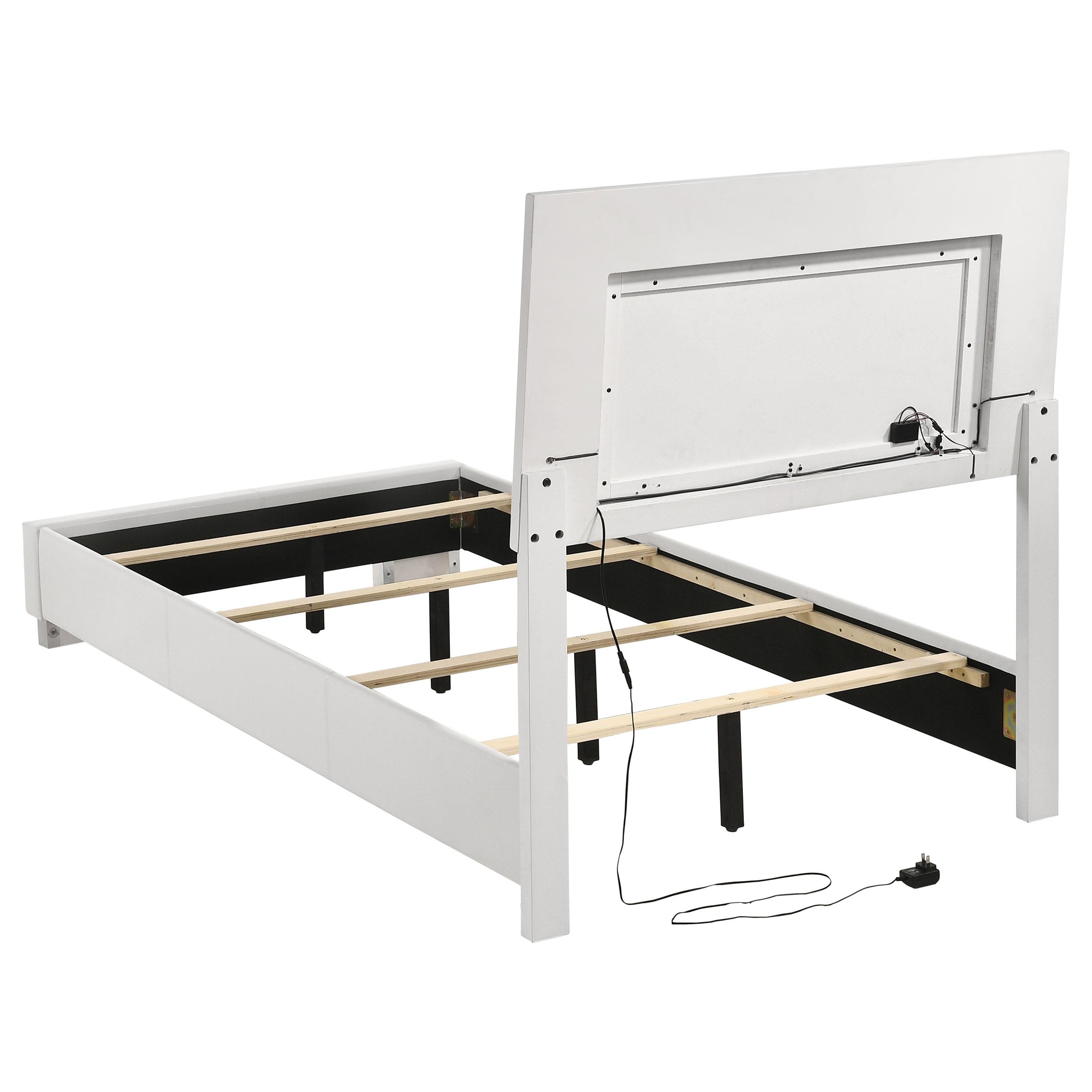 Model: 203500T-S4L | Coaster Felicity 4-piece Twin Bedroom Set White High Gloss