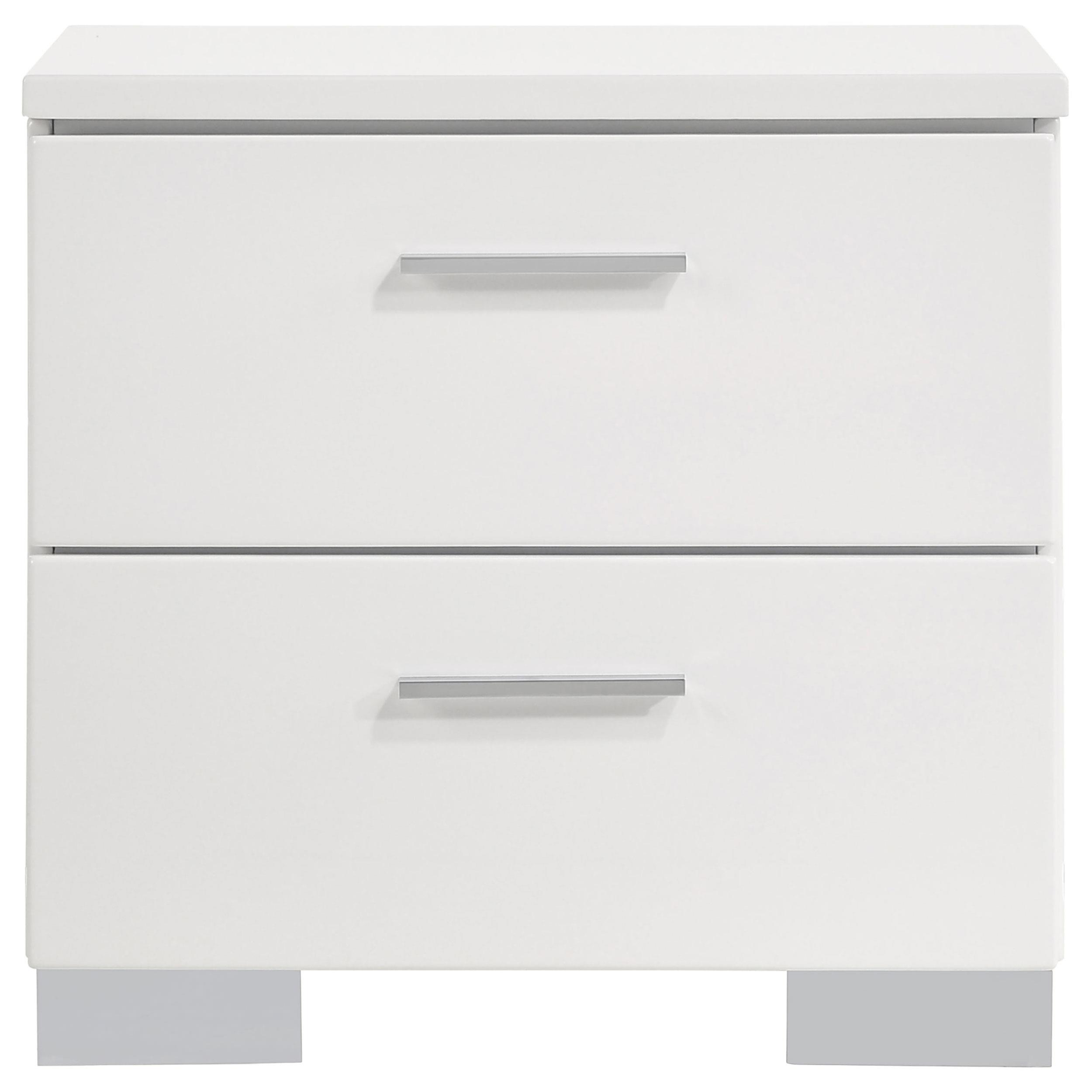 Model: 203500T-S4L | Coaster Felicity 4-piece Twin Bedroom Set White High Gloss