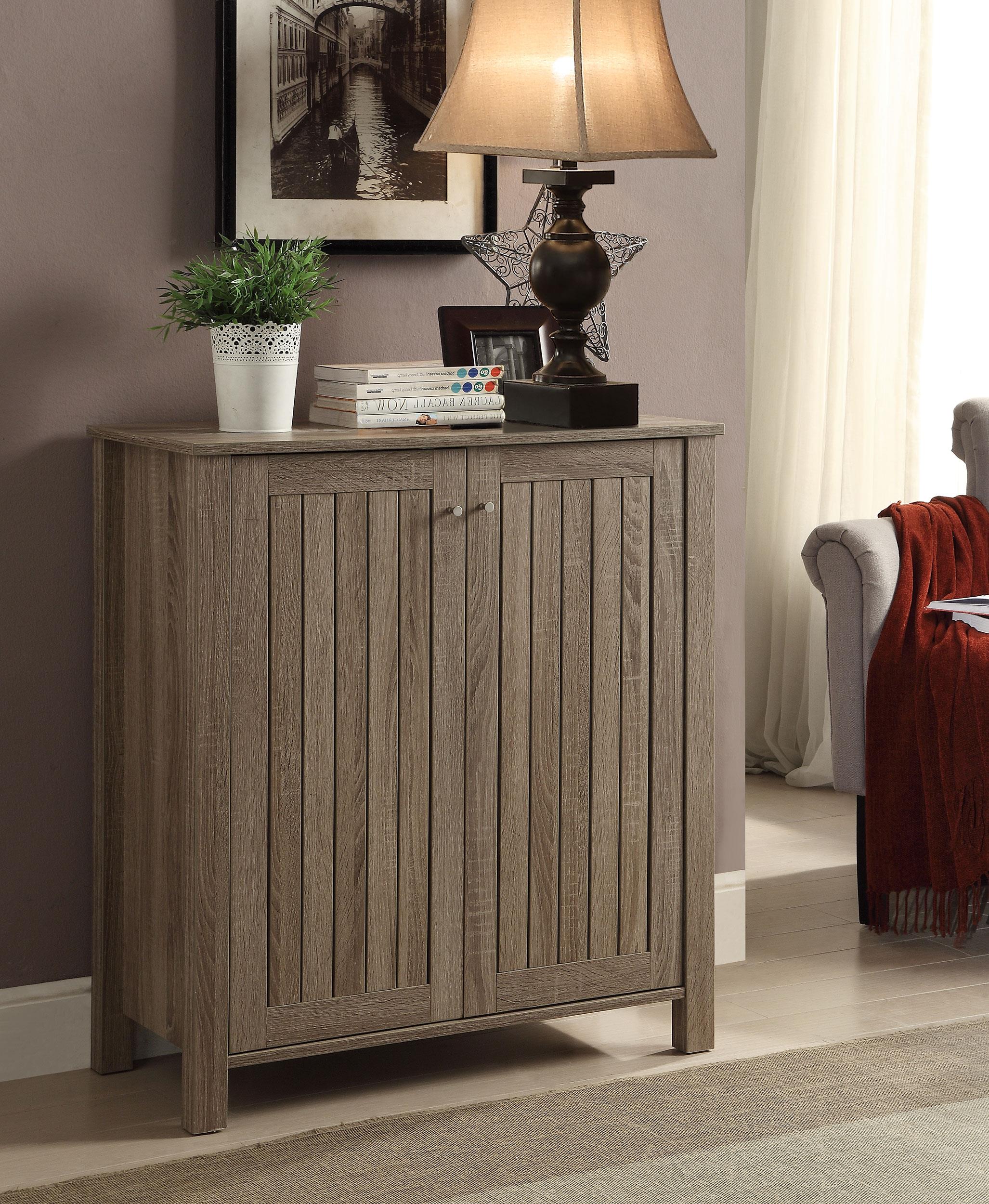 Model: 950551 | Coaster Marisa 4-shelf Engineered Wood Shoe Cabinet Dark Taupe