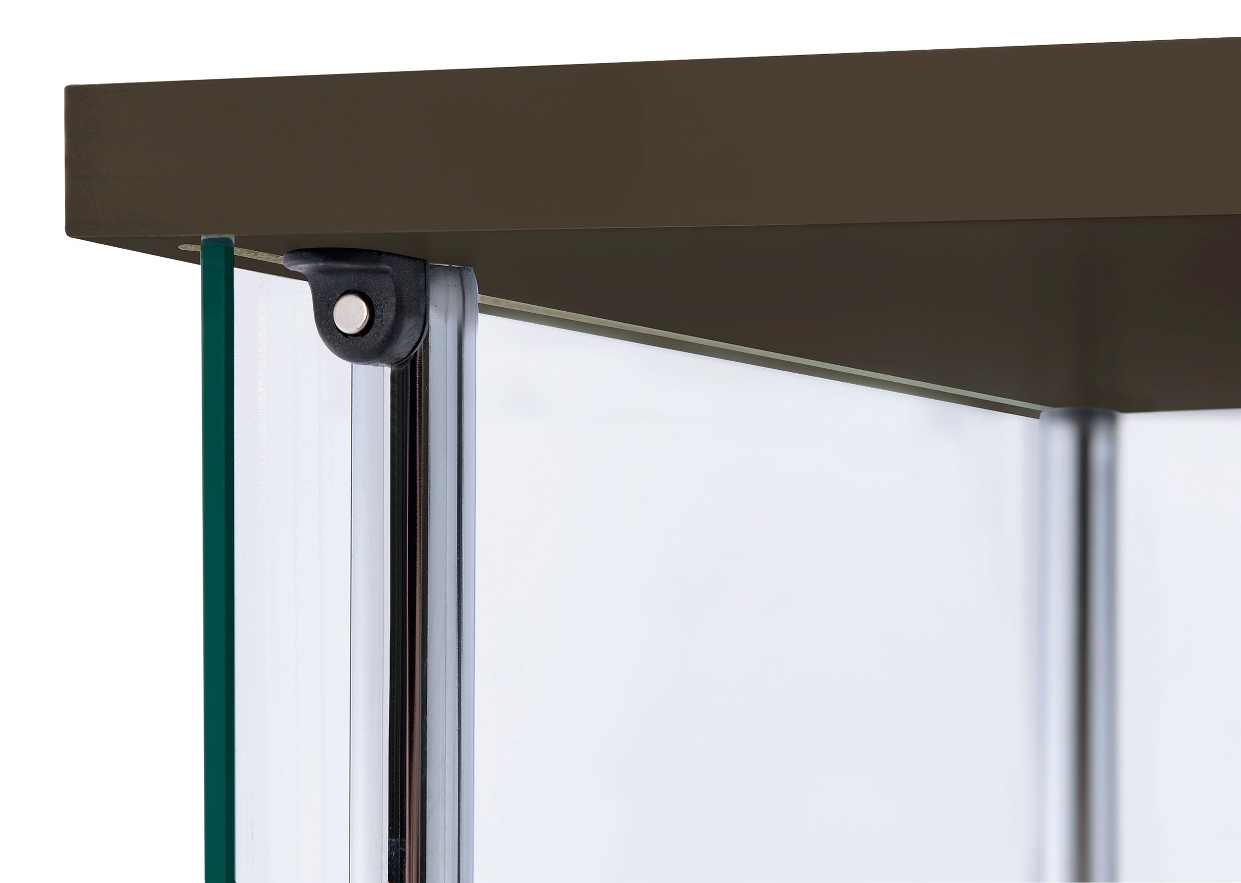 Model: 950172 | Coaster Bellatrix 4-shelf Clear Glass Curio Cabinet Cappuccino