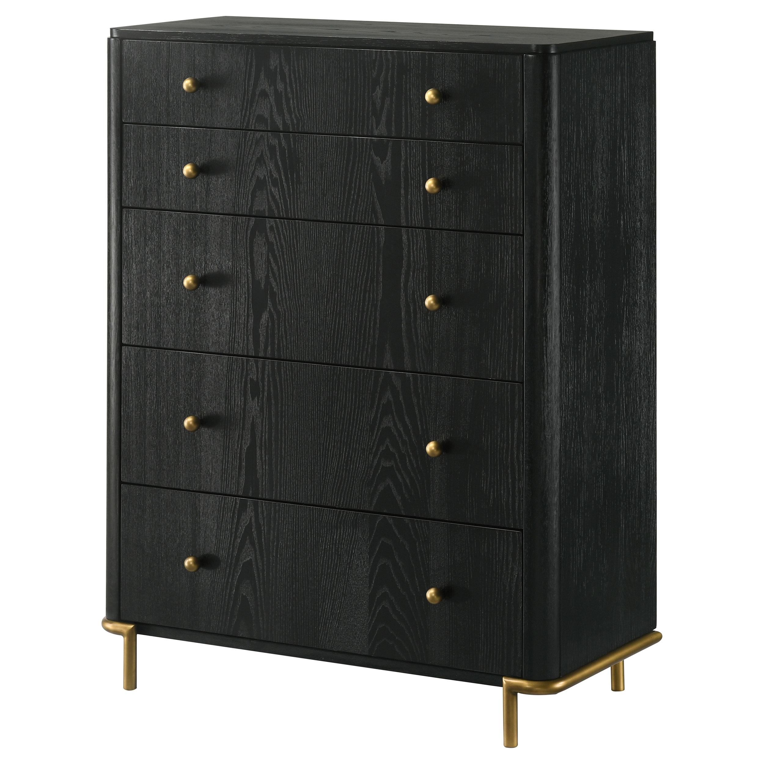 Model: 224335 | Coaster Arini 5-drawer Bedroom Chest Black