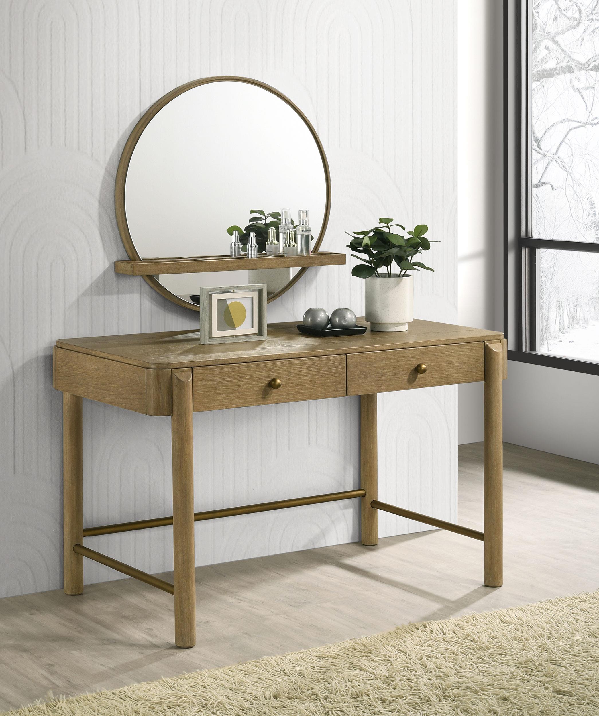 Model: 224307 | Coaster Arini 2-drawer Vanity Desk Makeup Table Sand Wash