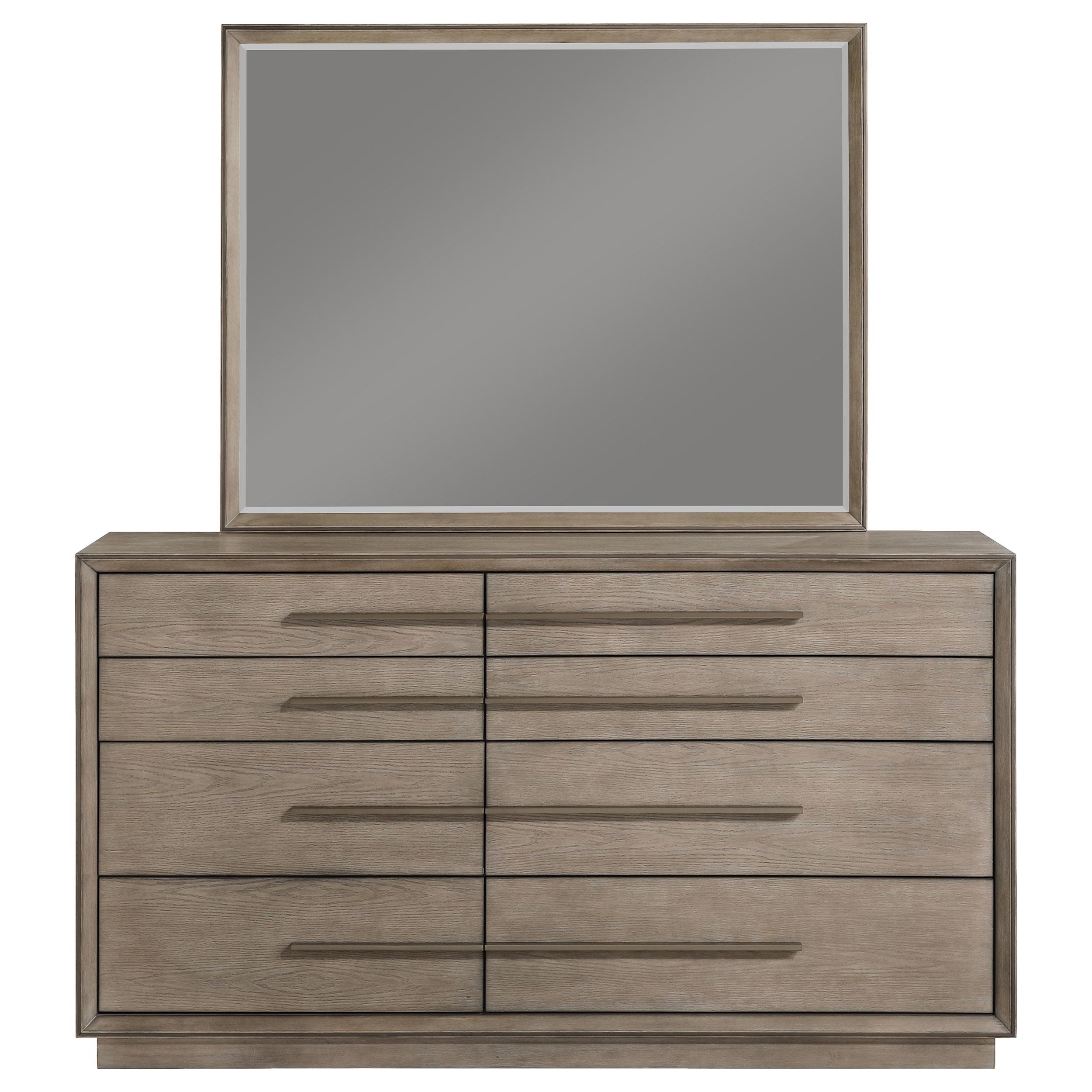 Model: 223273M | Coaster Durango 8-drawer Dresser and Mirror Taupe Oak