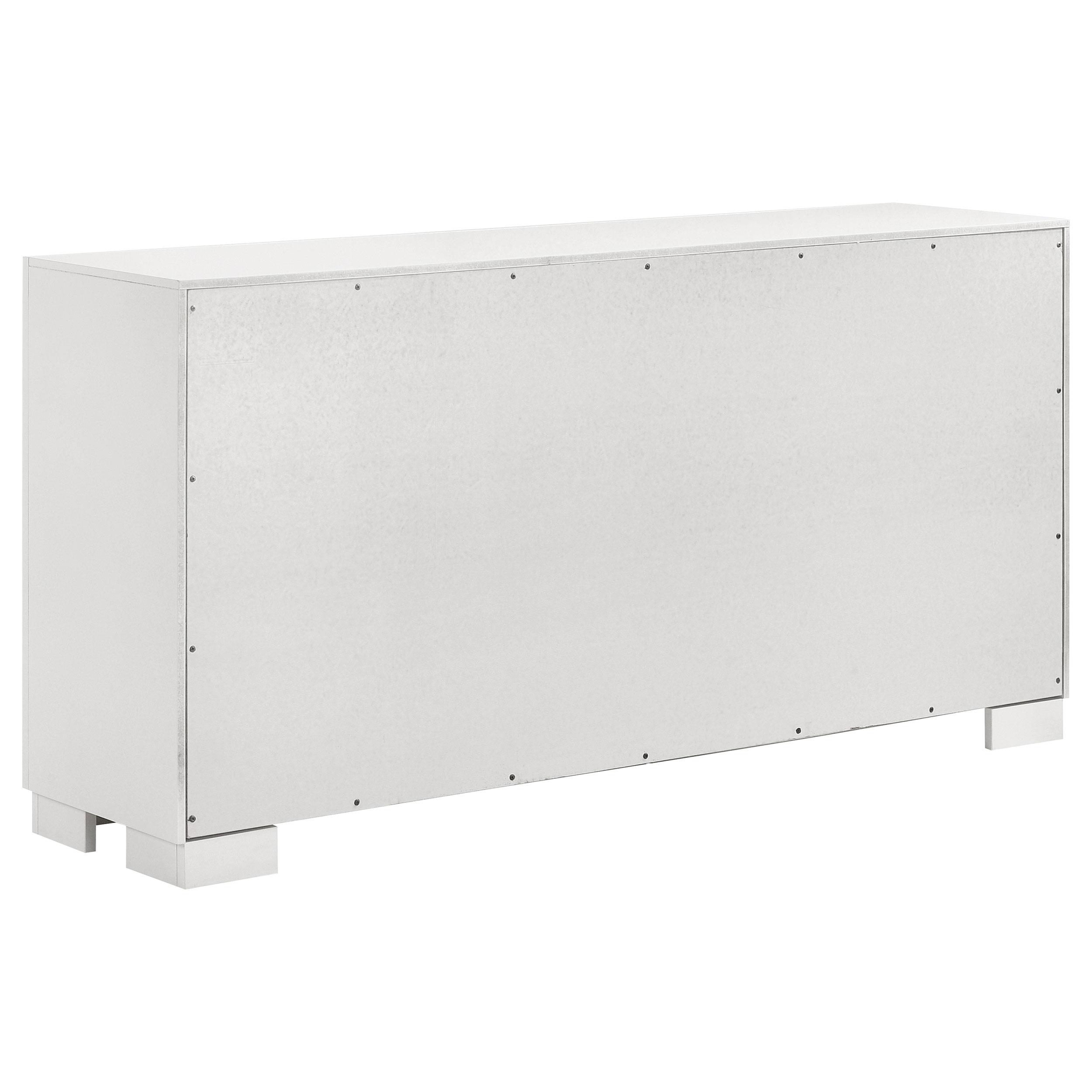 Model: 202990KE-S5 | Coaster Jessica 5-piece Eastern King LED Bedroom Set Snow White