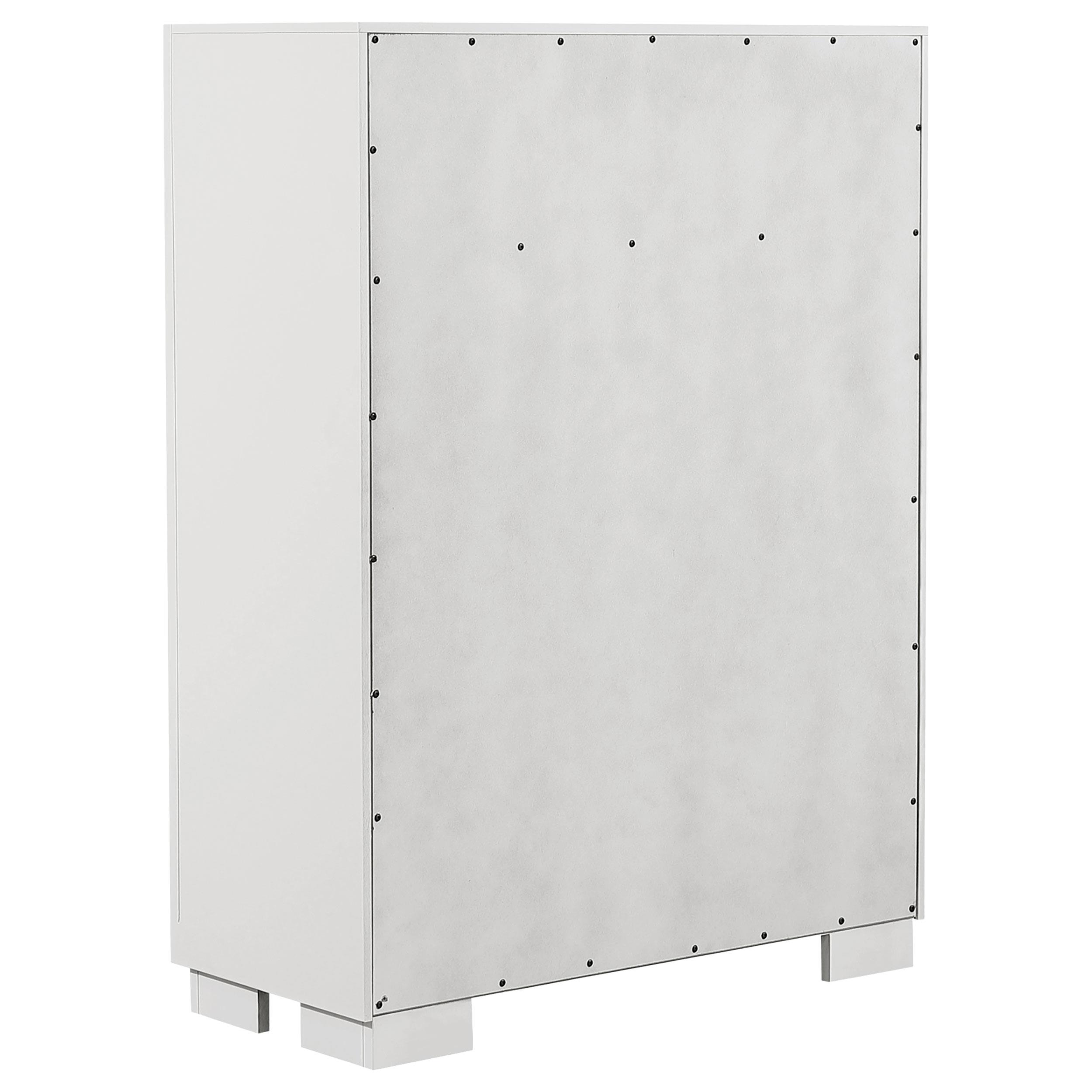 Model: 202990KE-S5 | Coaster Jessica 5-piece Eastern King LED Bedroom Set Snow White