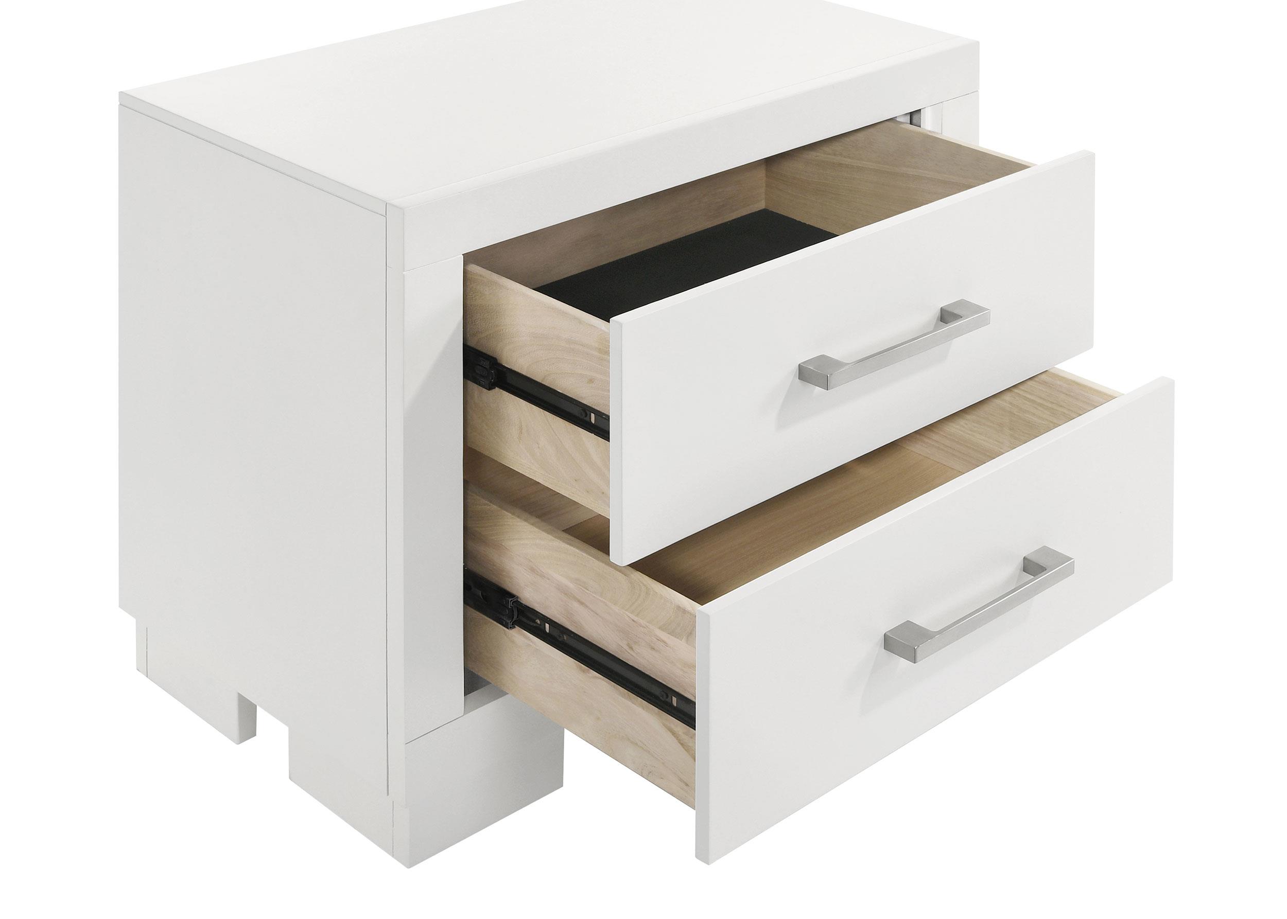 Model: 202990KE-S5 | Coaster Jessica 5-piece Eastern King LED Bedroom Set Snow White