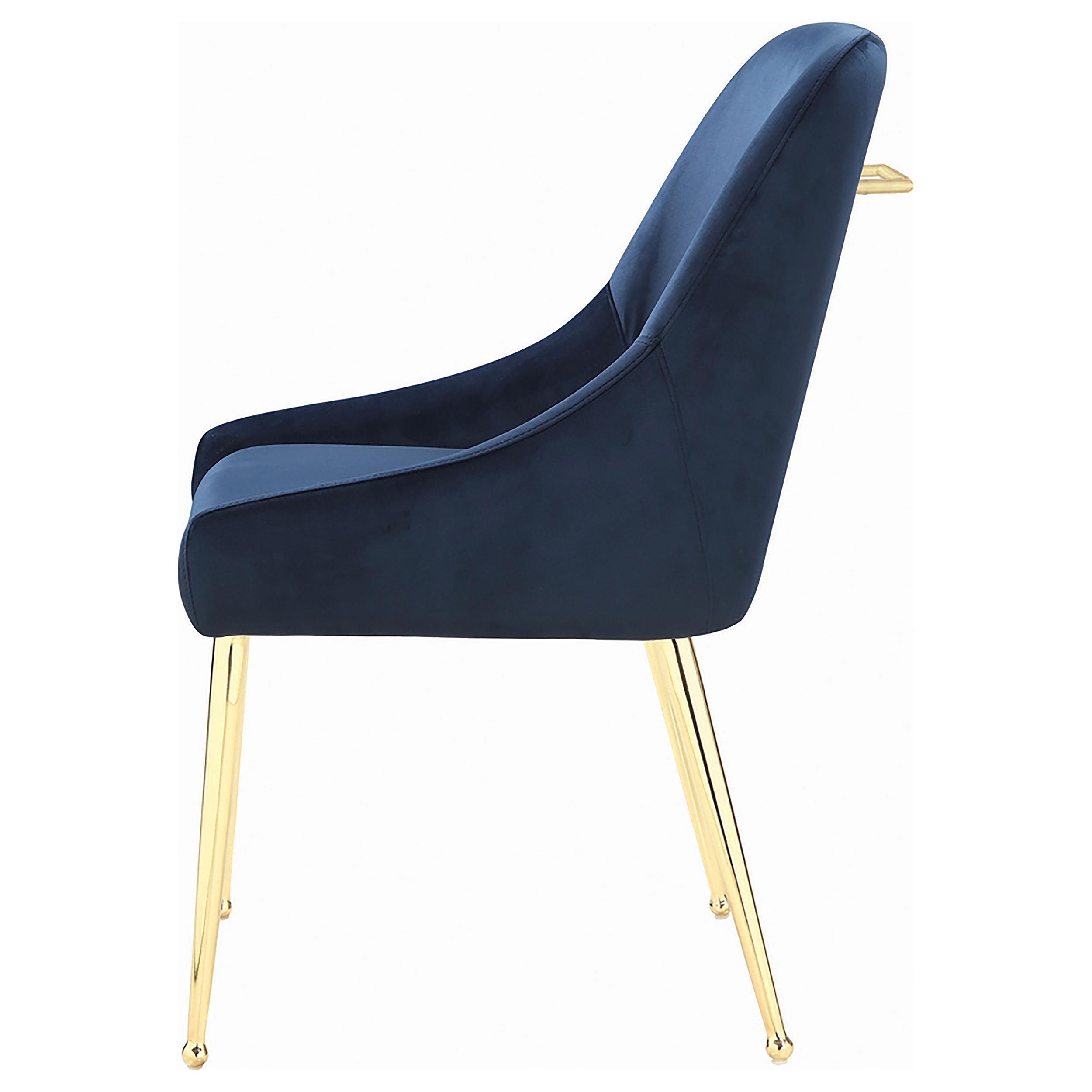 Model: 192492 | Coaster Mayette Upholstered Dining Side Chair Blue (Set of 2)