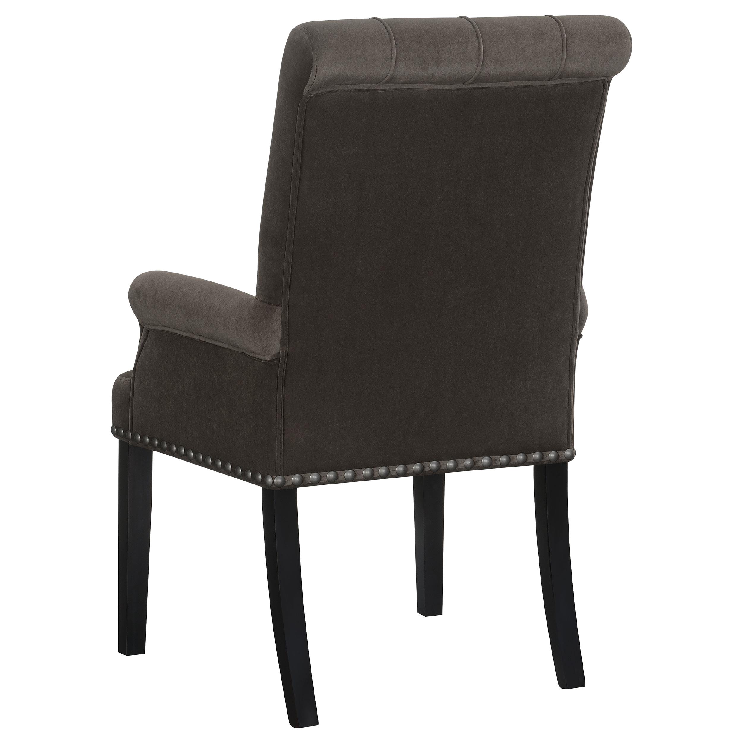 Model: 115173 | Coaster Alana Velvet Upholstered Dining Arm Chair Brown