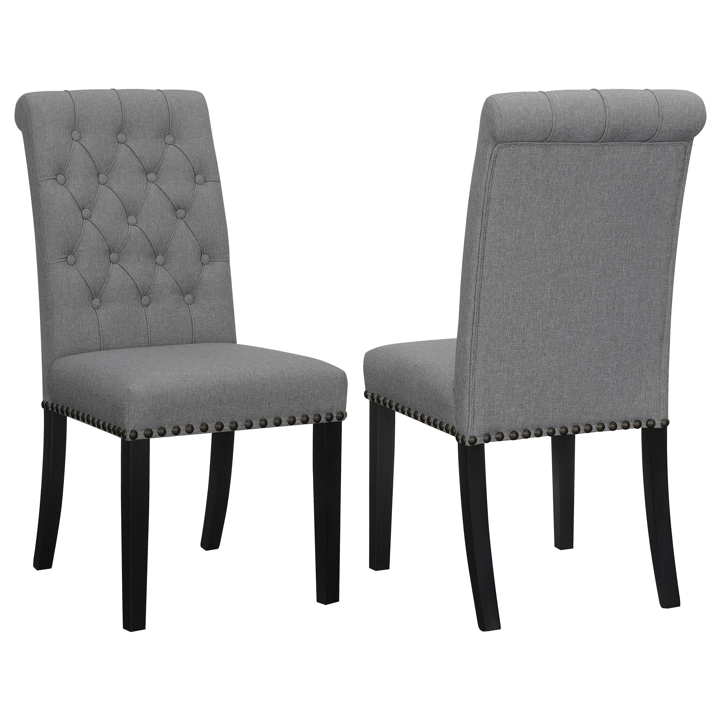 Coaster Alana Fabric Upholstered Dining Side Chair Grey (Set of 2)