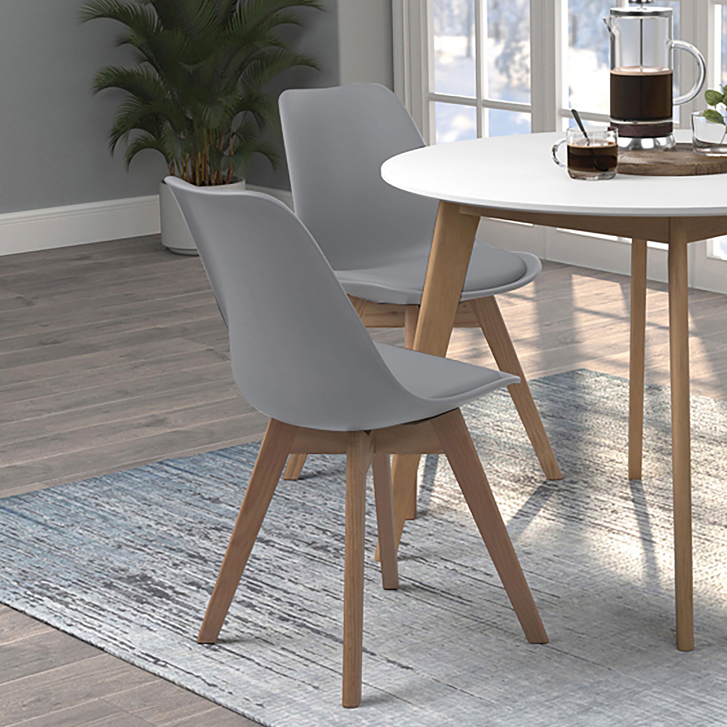 Model: 110132 | Coaster Caballo Polypropylene Dining Side Chair Grey (Set of 2)