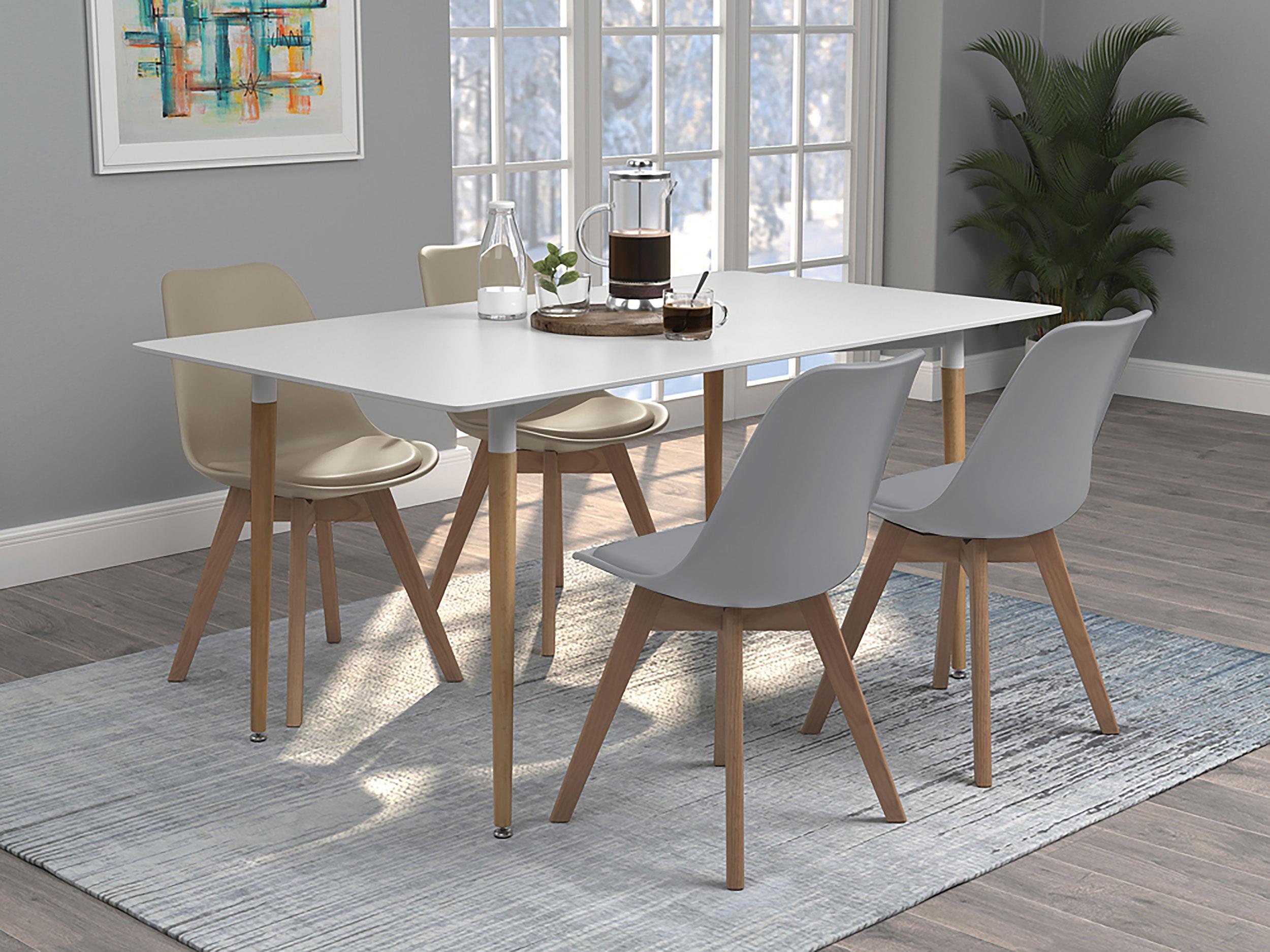 Model: 110132 | Coaster Caballo Polypropylene Dining Side Chair Grey (Set of 2)