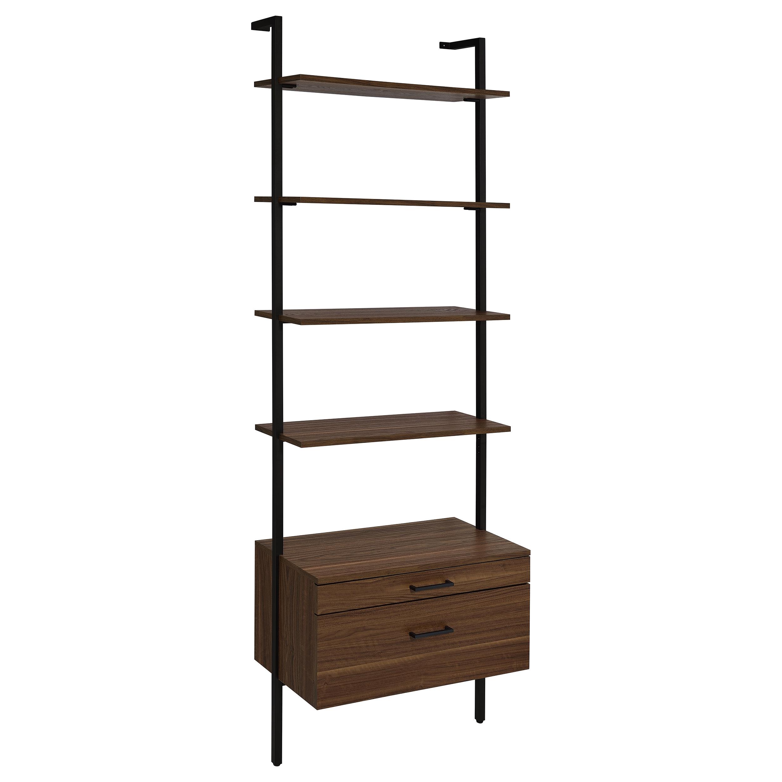 Coaster - 980072 - Owens 96-inch 6-shelf Wall Bookshelf Walnut