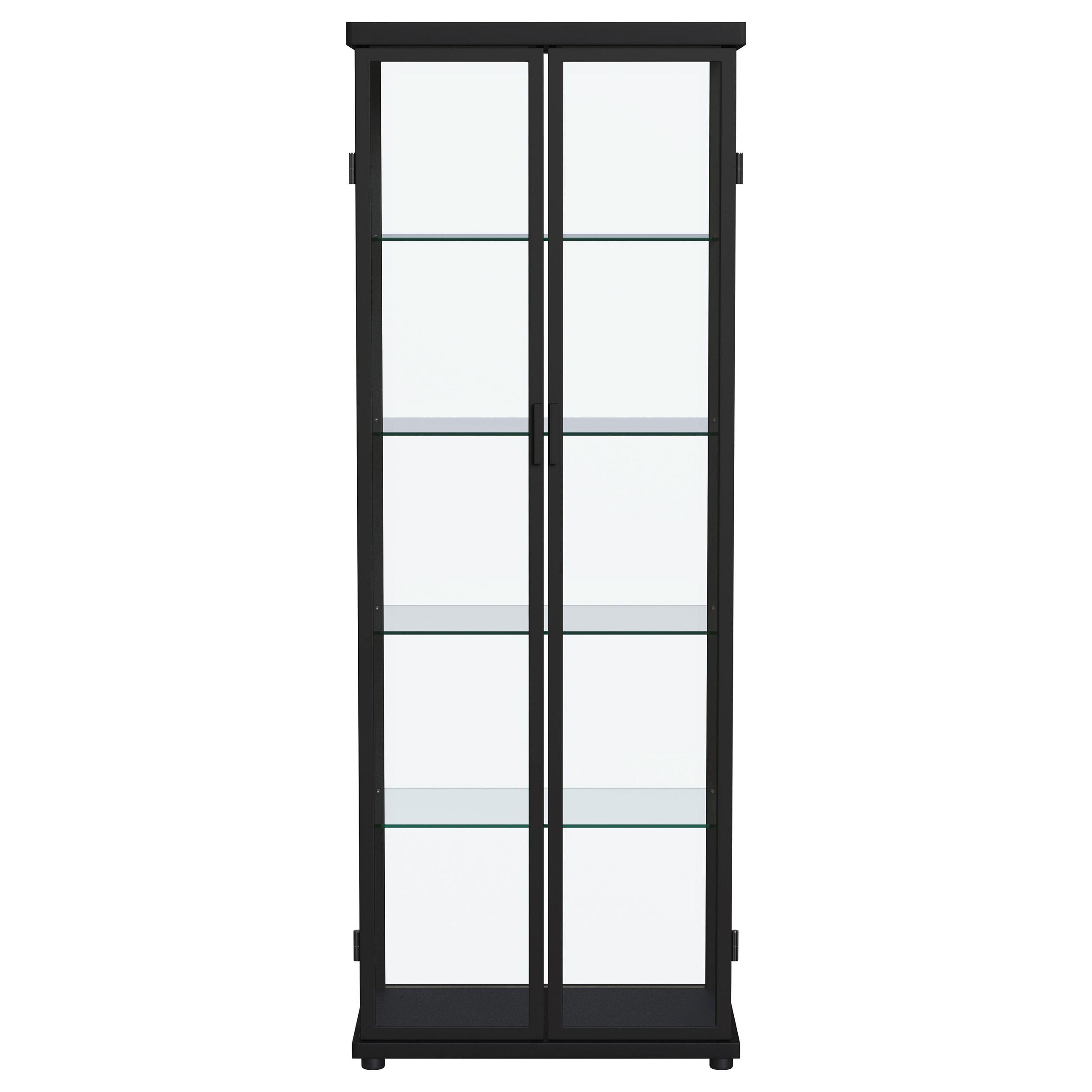 Model: 950400 | Coaster Aero 4-shelf Display Curio Cabinet with LED Lighting Black