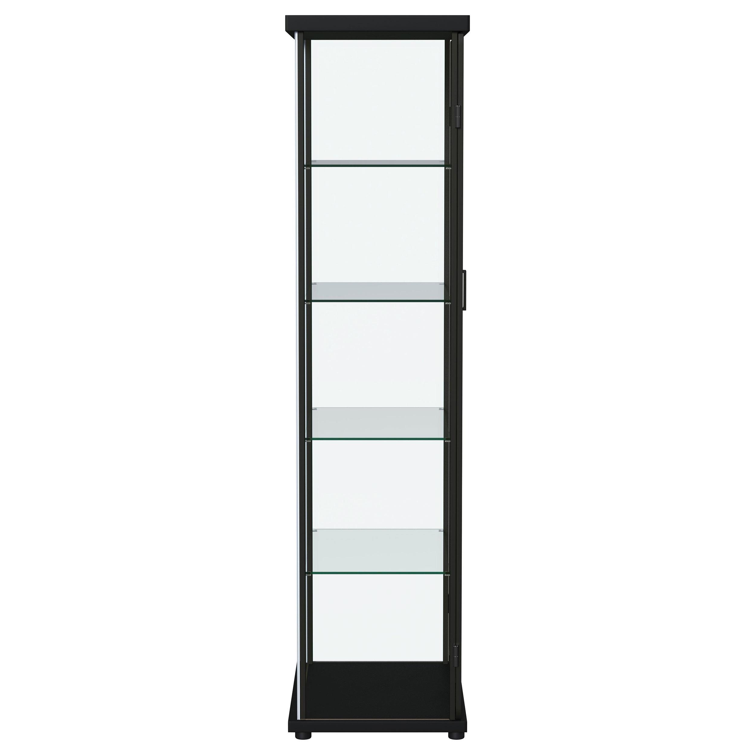 Model: 950400 | Coaster Aero 4-shelf Display Curio Cabinet with LED Lighting Black