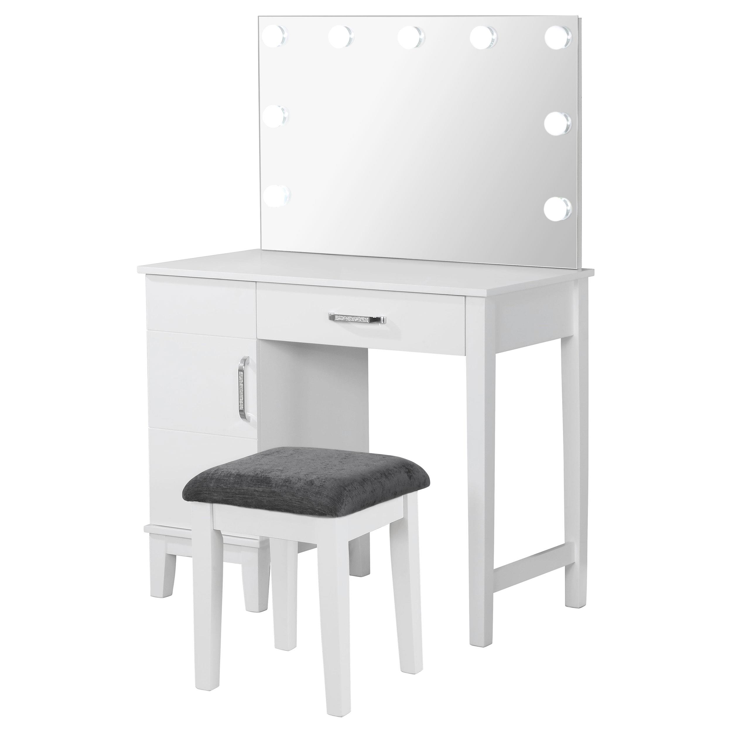 Phelps vanity set with stool and mirror hotsell
