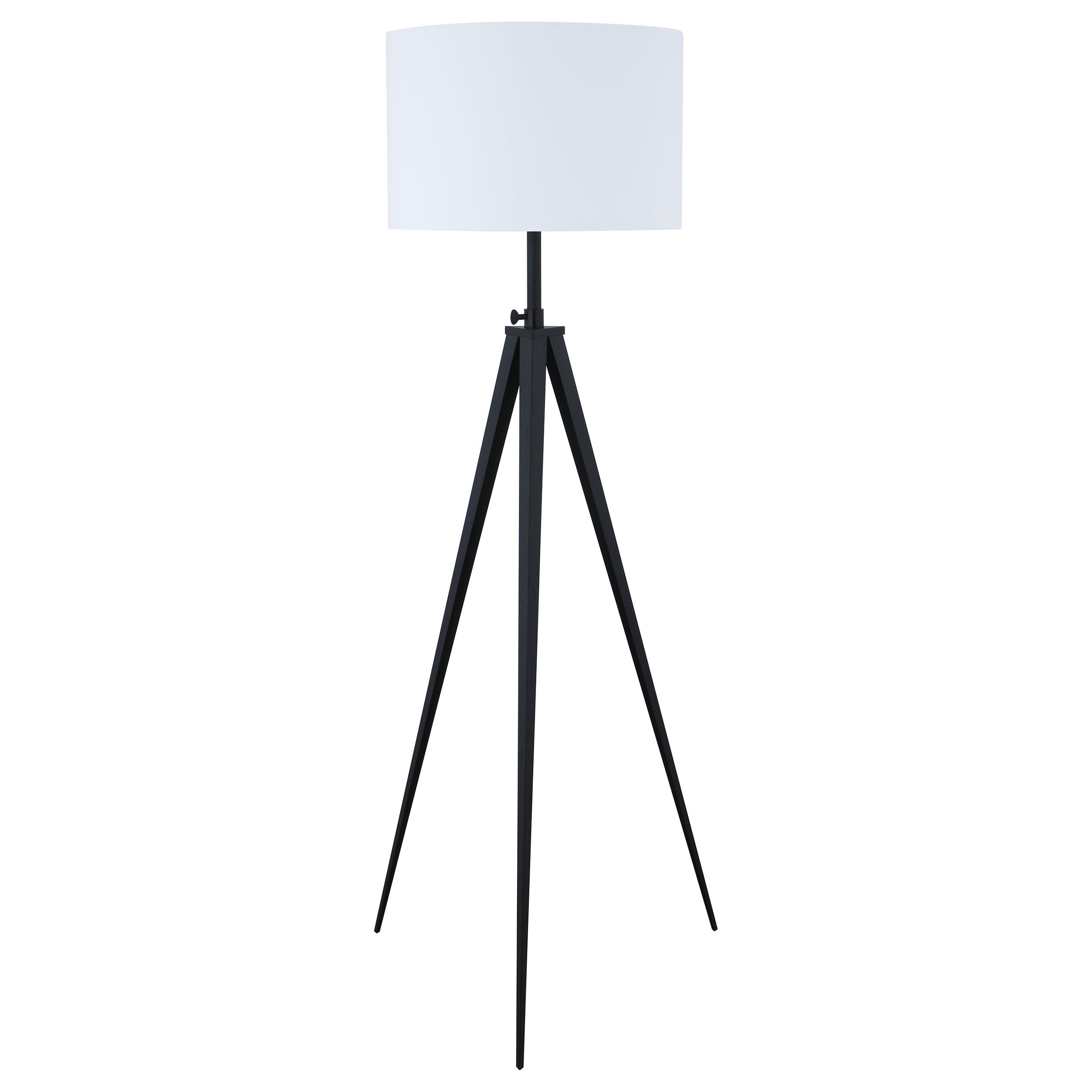 Coaster Harrington 60-inch Drum Shade Metal Tripod Floor Lamp Black