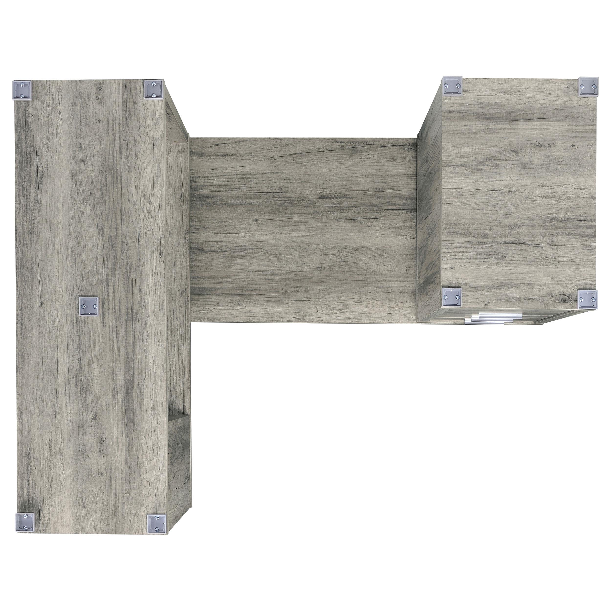 Model: 801516 | Coaster Yvette 60-inch 3-drawer L-Shape Computer Desk Grey Driftwood
