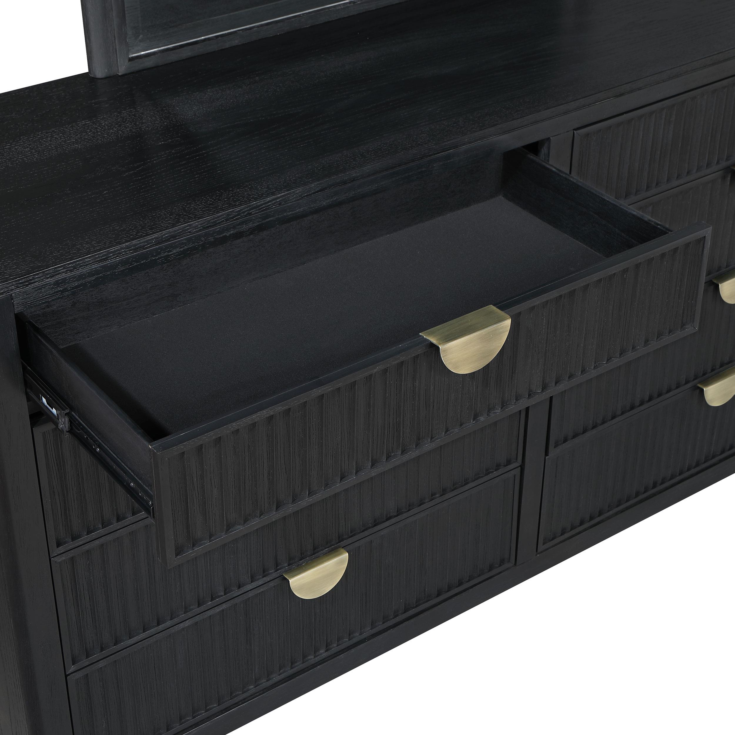 Model: 224710Q-S4 | Coaster Brookmead 4-piece Upholstered Queen Bedroom Set Black