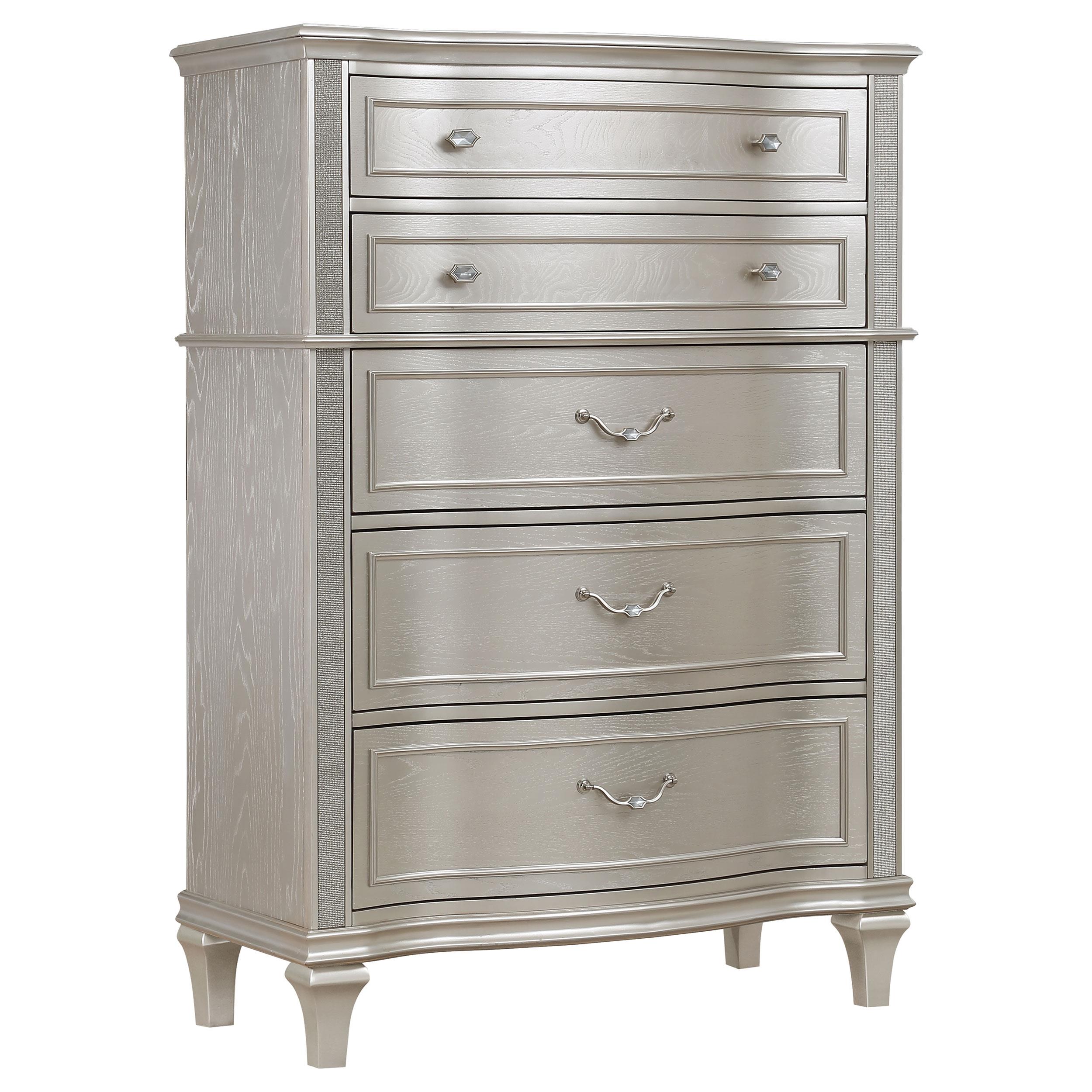 Coaster Evangeline 6-drawer Bedroom Chest Silver Oak