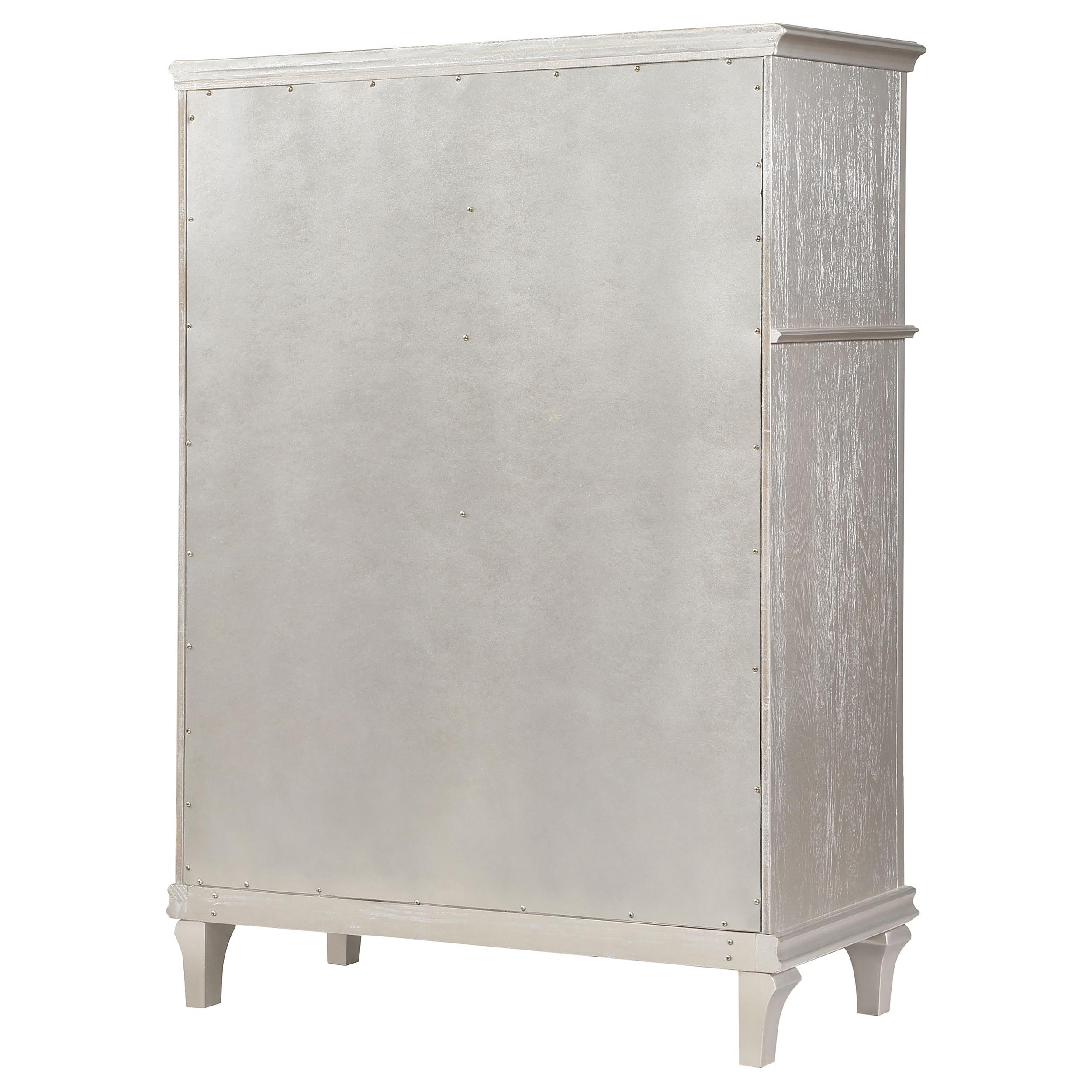 Model: 223395 | Coaster Evangeline 6-drawer Bedroom Chest Silver Oak