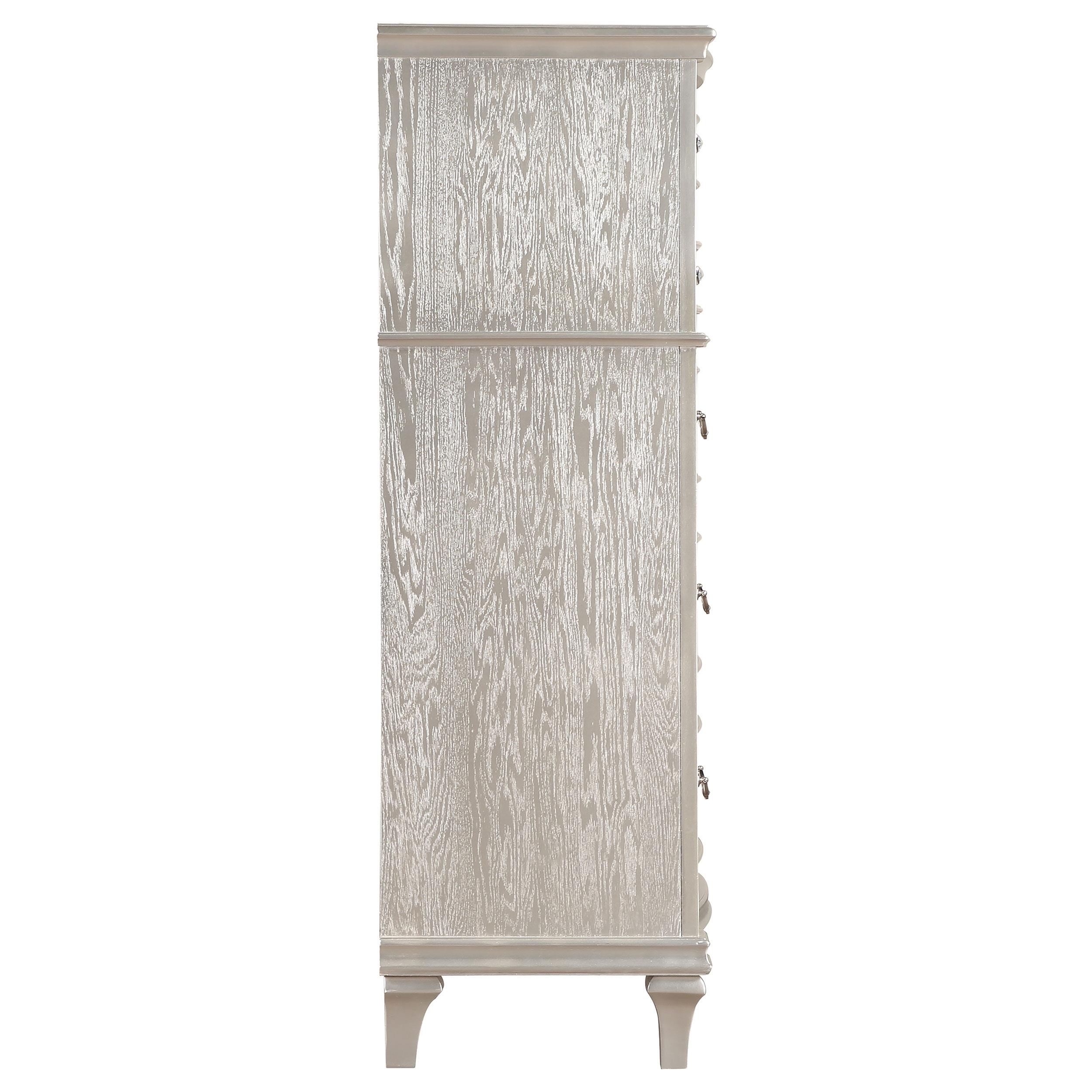 Model: 223395 | Coaster Evangeline 6-drawer Bedroom Chest Silver Oak