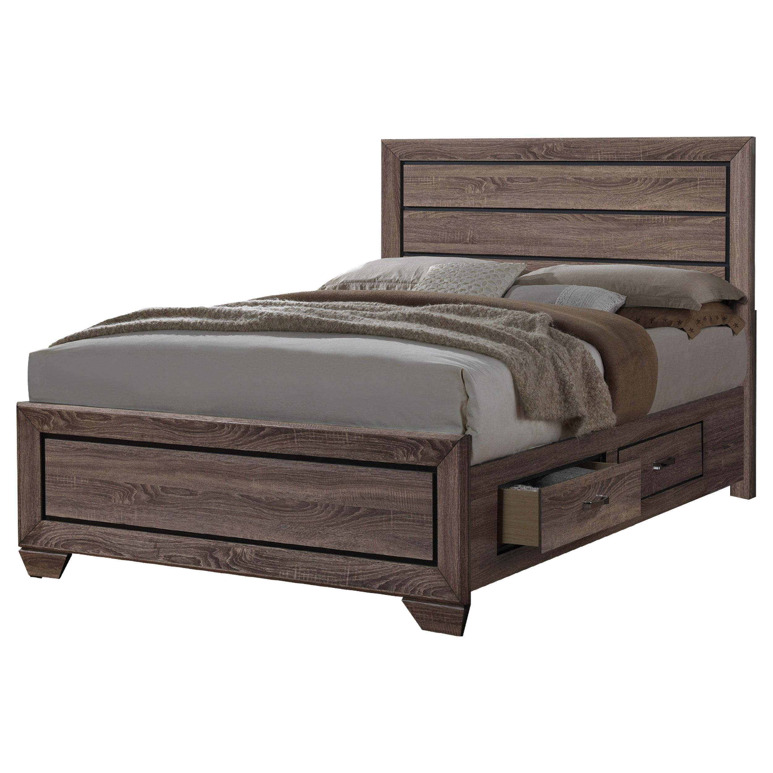 Model: 204190Q-S5 | Coaster Kauffman 5-piece Queen Bedroom Set Washed Taupe