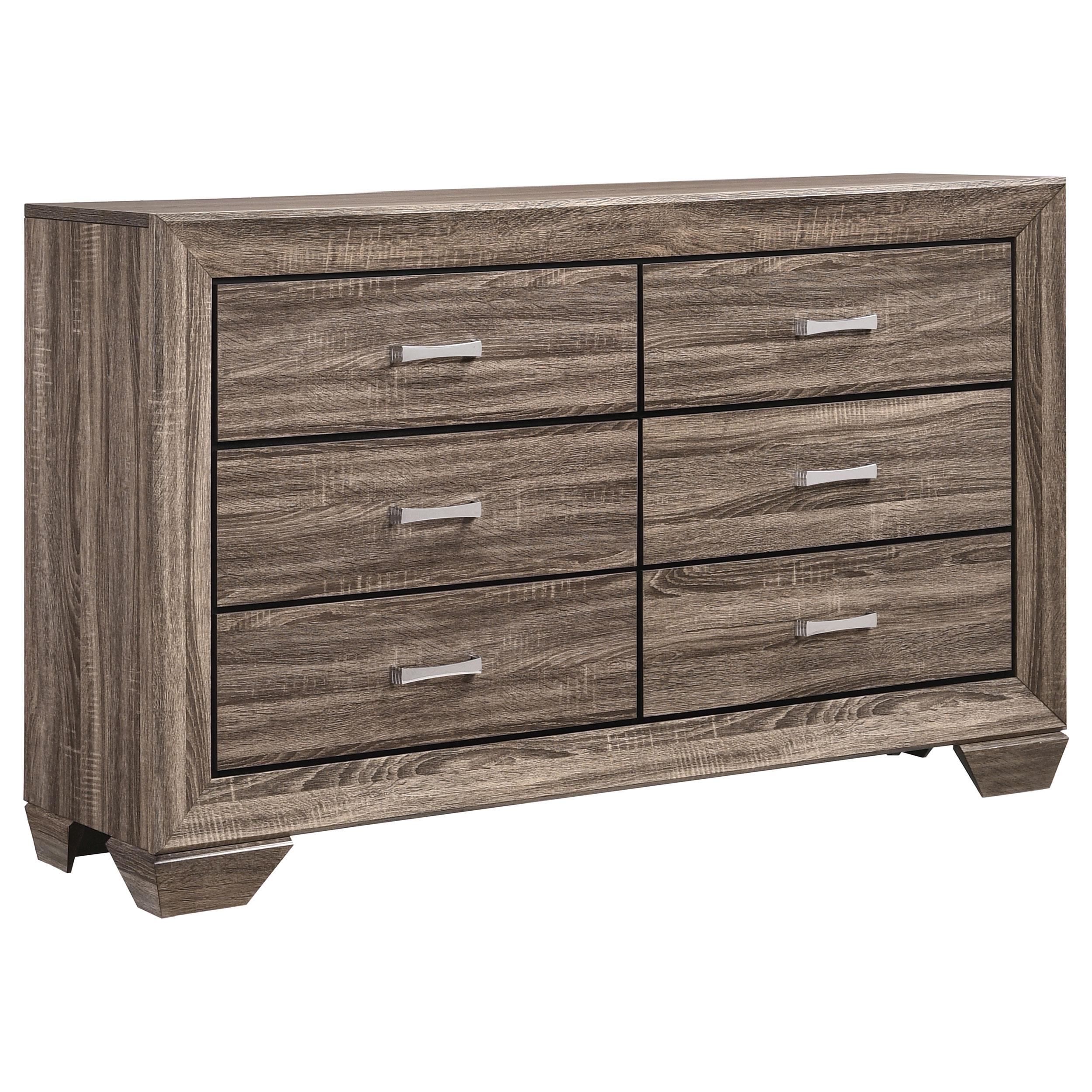 Model: 204190Q-S5 | Coaster Kauffman 5-piece Queen Bedroom Set Washed Taupe