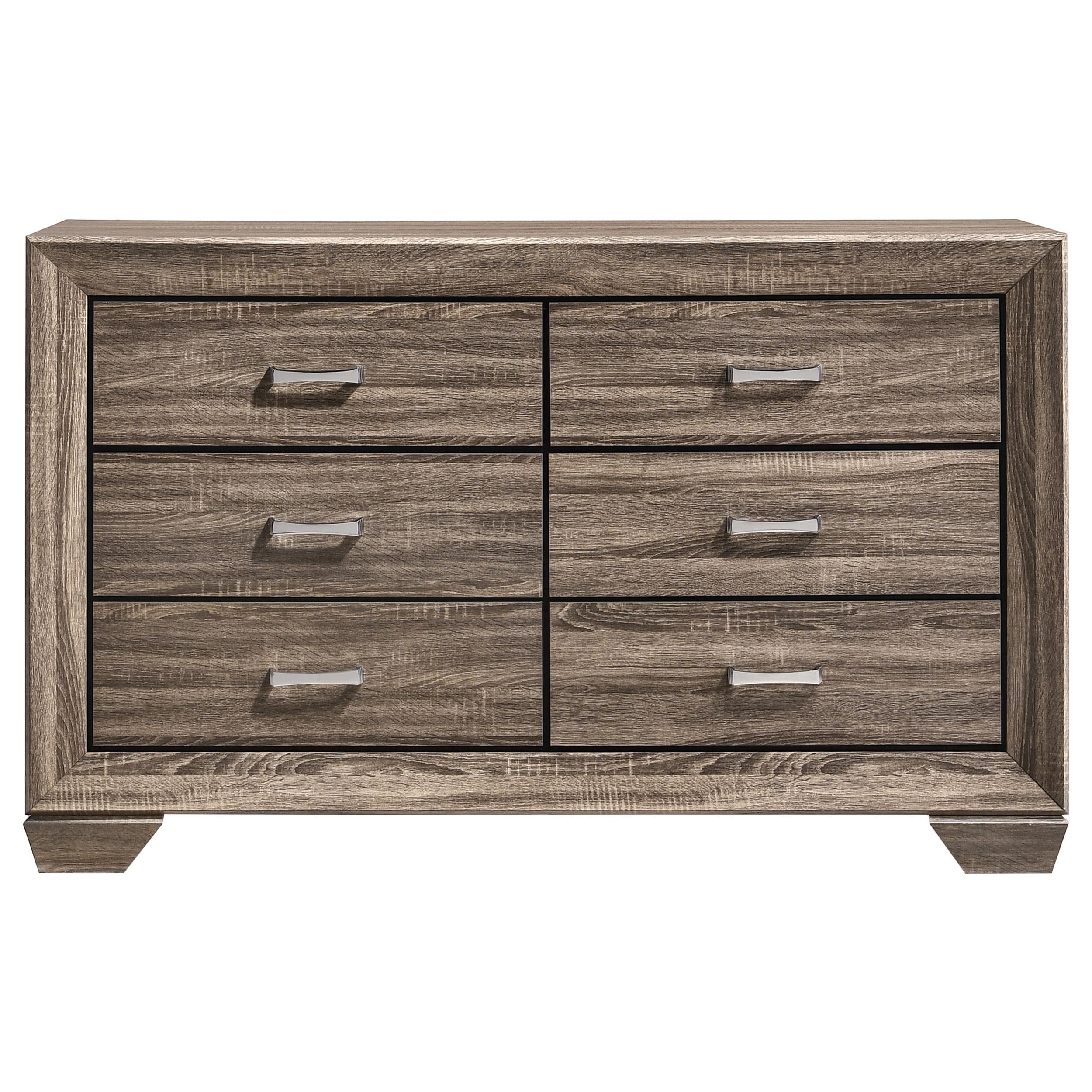 Model: 204190Q-S5 | Coaster Kauffman 5-piece Queen Bedroom Set Washed Taupe