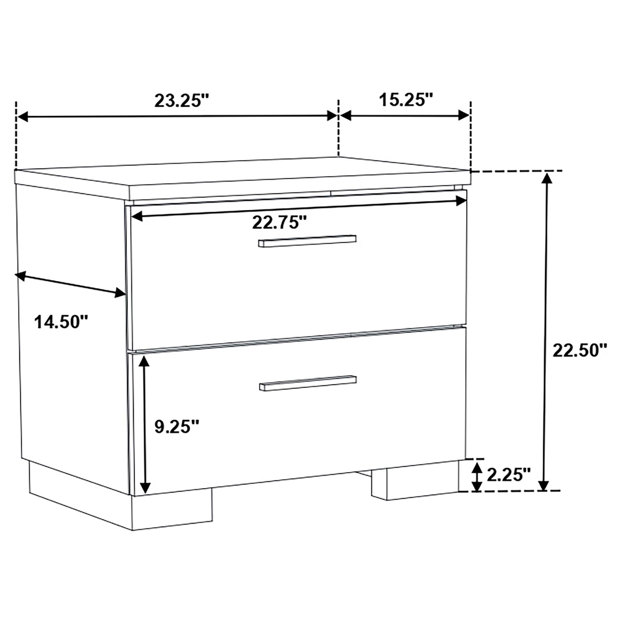 Model: 203501Q-S5L | Coaster Felicity 5-piece Queen Bedroom Set White High Gloss