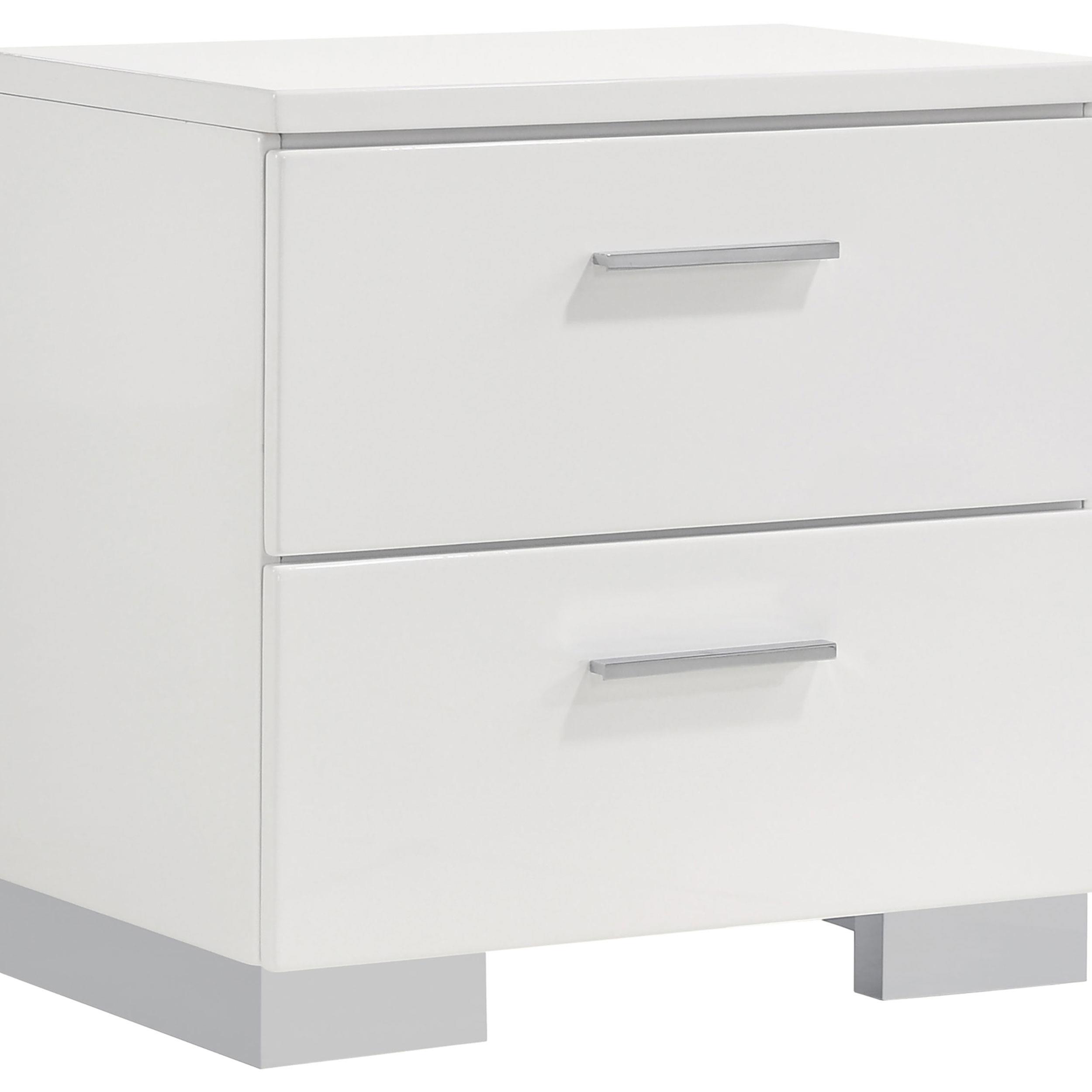 Model: 203501Q-S5 | Coaster Felicity 5-piece Queen Bedroom Set White High Gloss