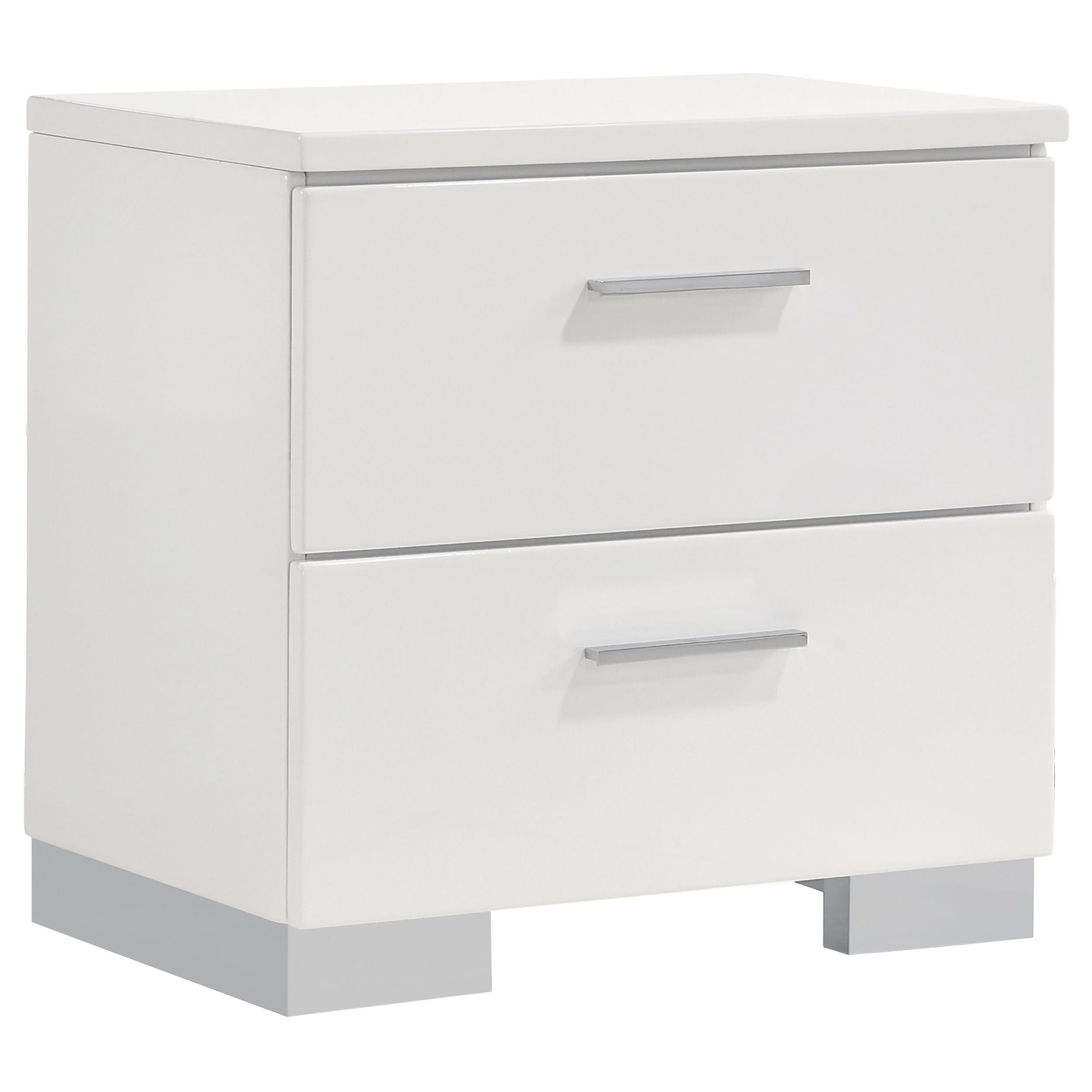 Model: 203500KE-S5 | Coaster Felicity 5-piece Eastern King Bedroom Set White High Gloss