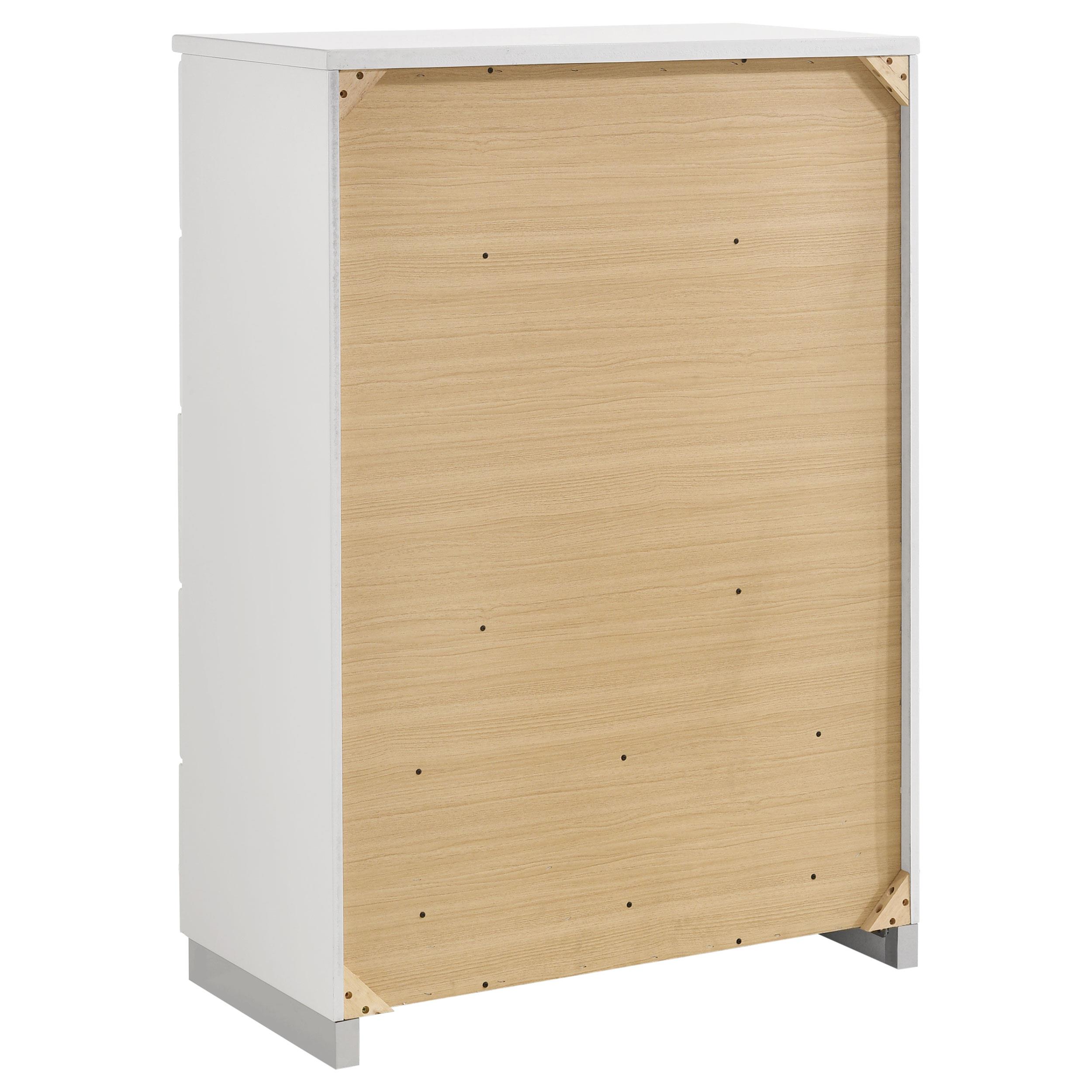 Model: 203500KE-S5 | Coaster Felicity 5-piece Eastern King Bedroom Set White High Gloss