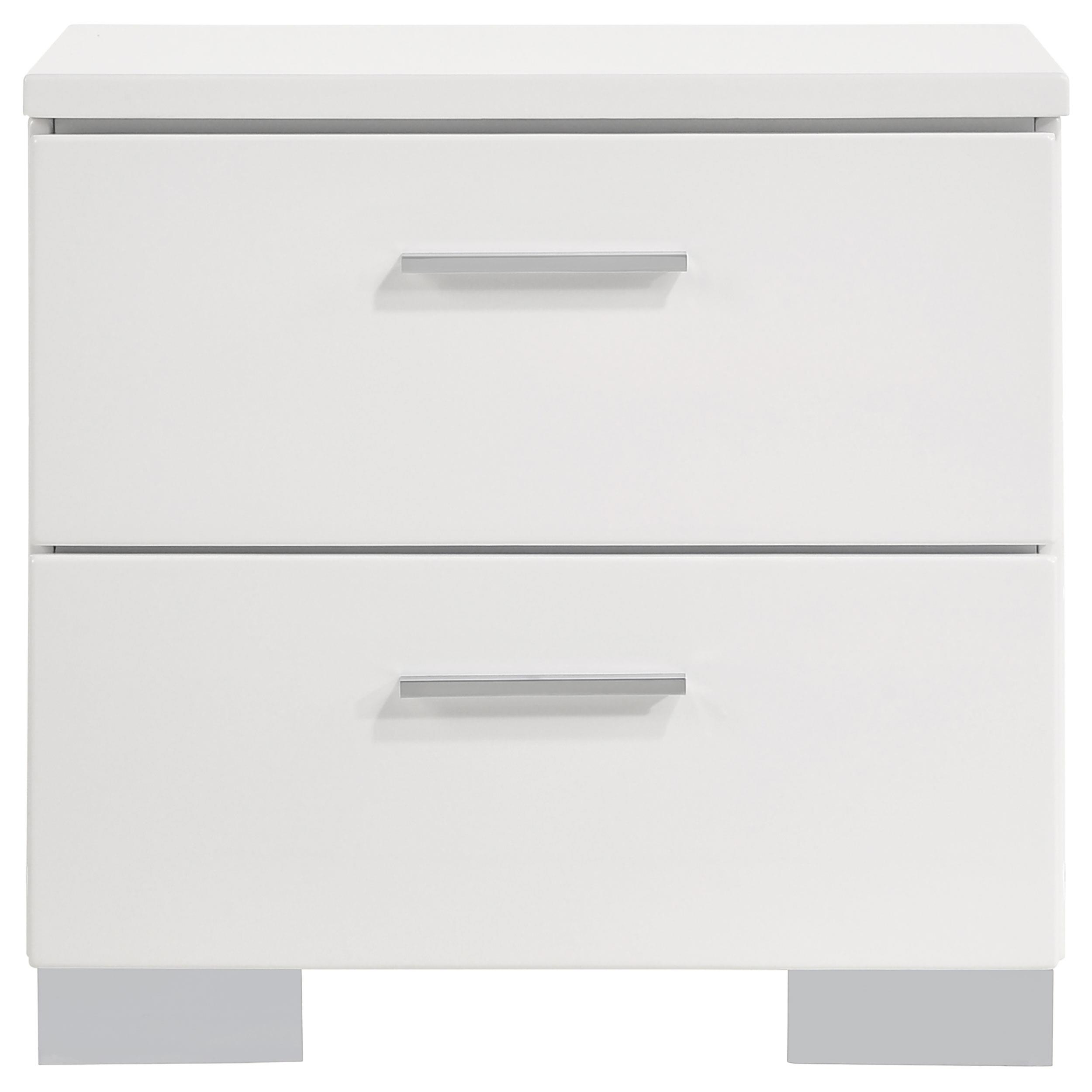 Model: 203500F-S4 | Coaster Felicity 4-piece Full Bedroom Set White High Gloss