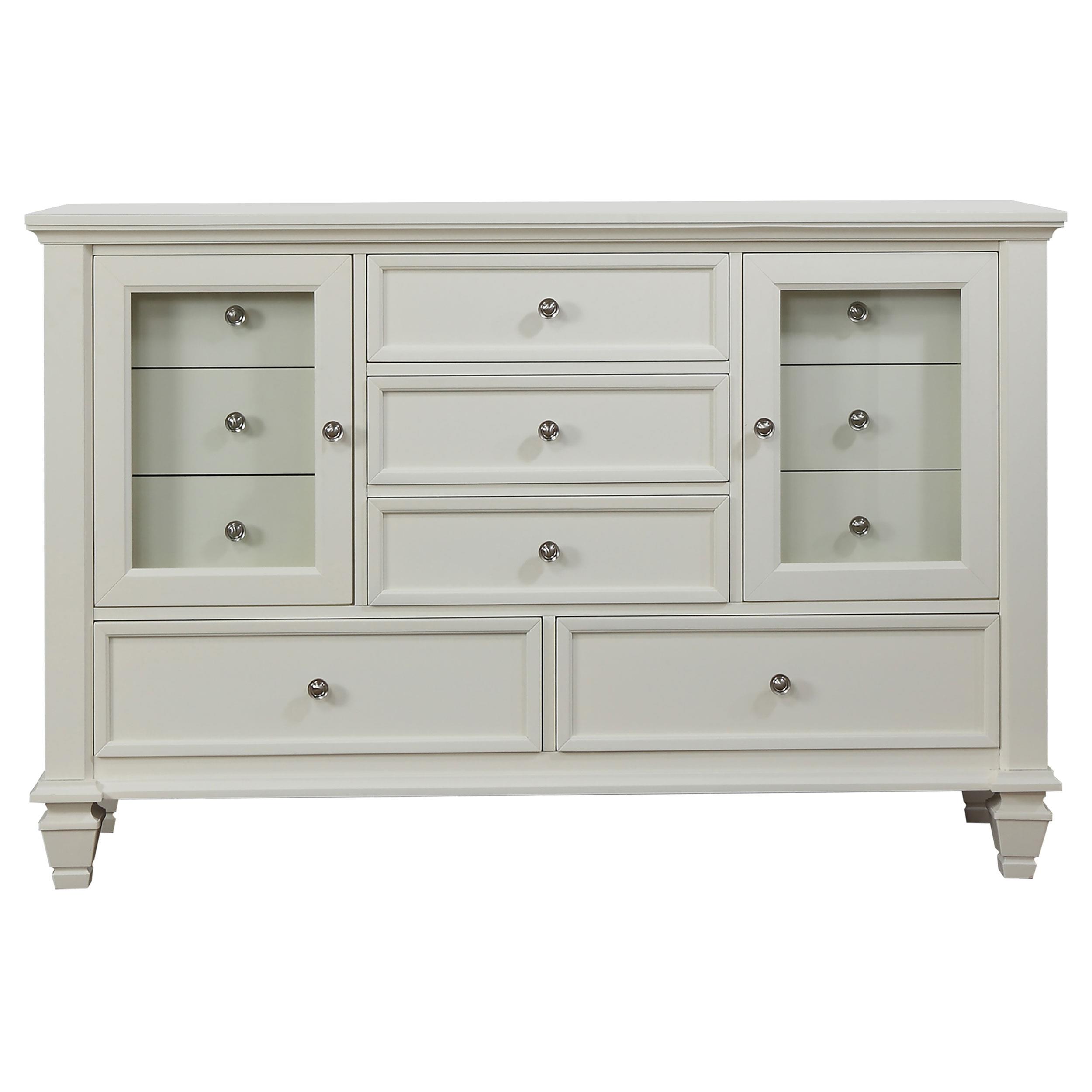 Model: 201309Q-S5 | Coaster Sandy Beach 5-piece Queen Bedroom Set Cream White