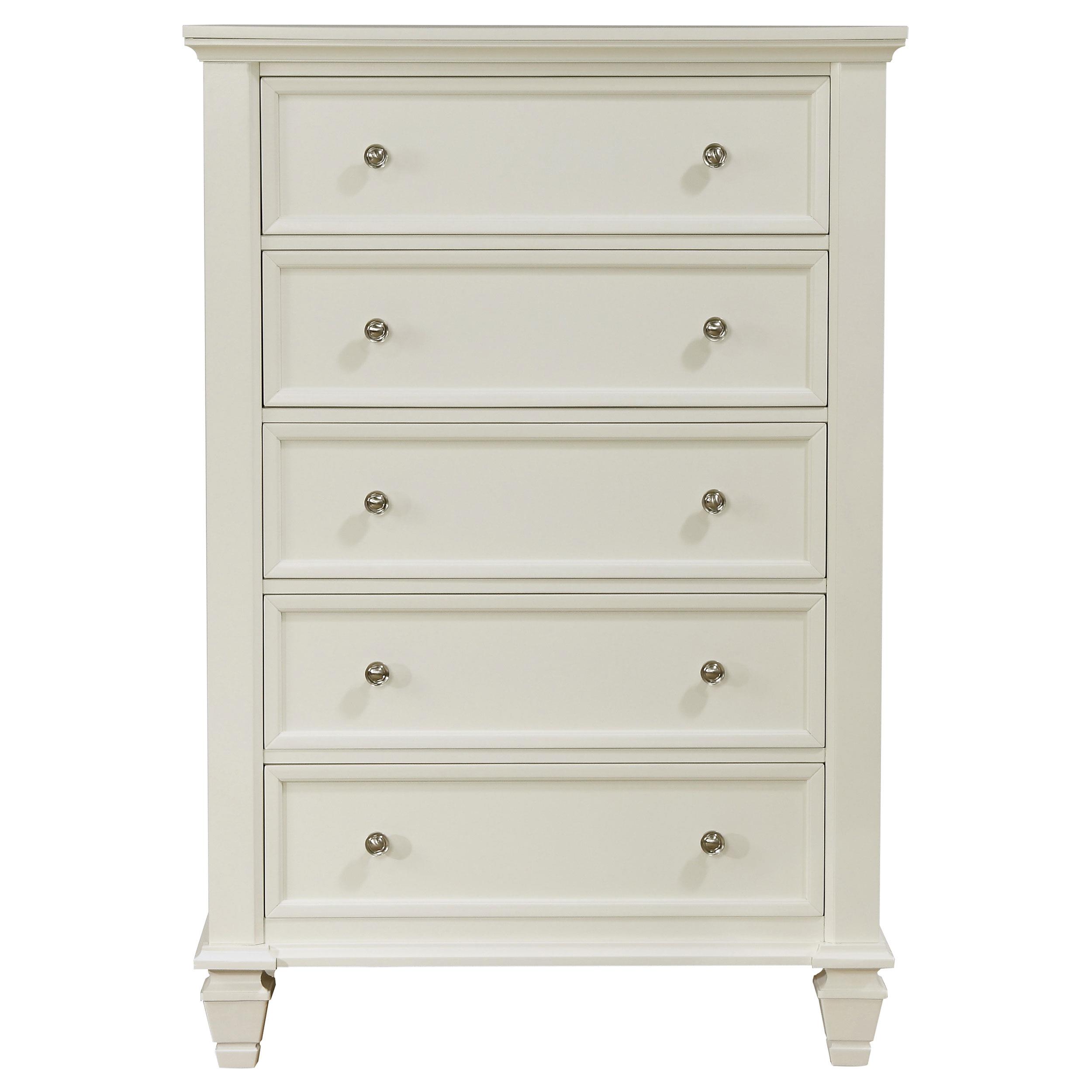 Model: 201309Q-S5 | Coaster Sandy Beach 5-piece Queen Bedroom Set Cream White