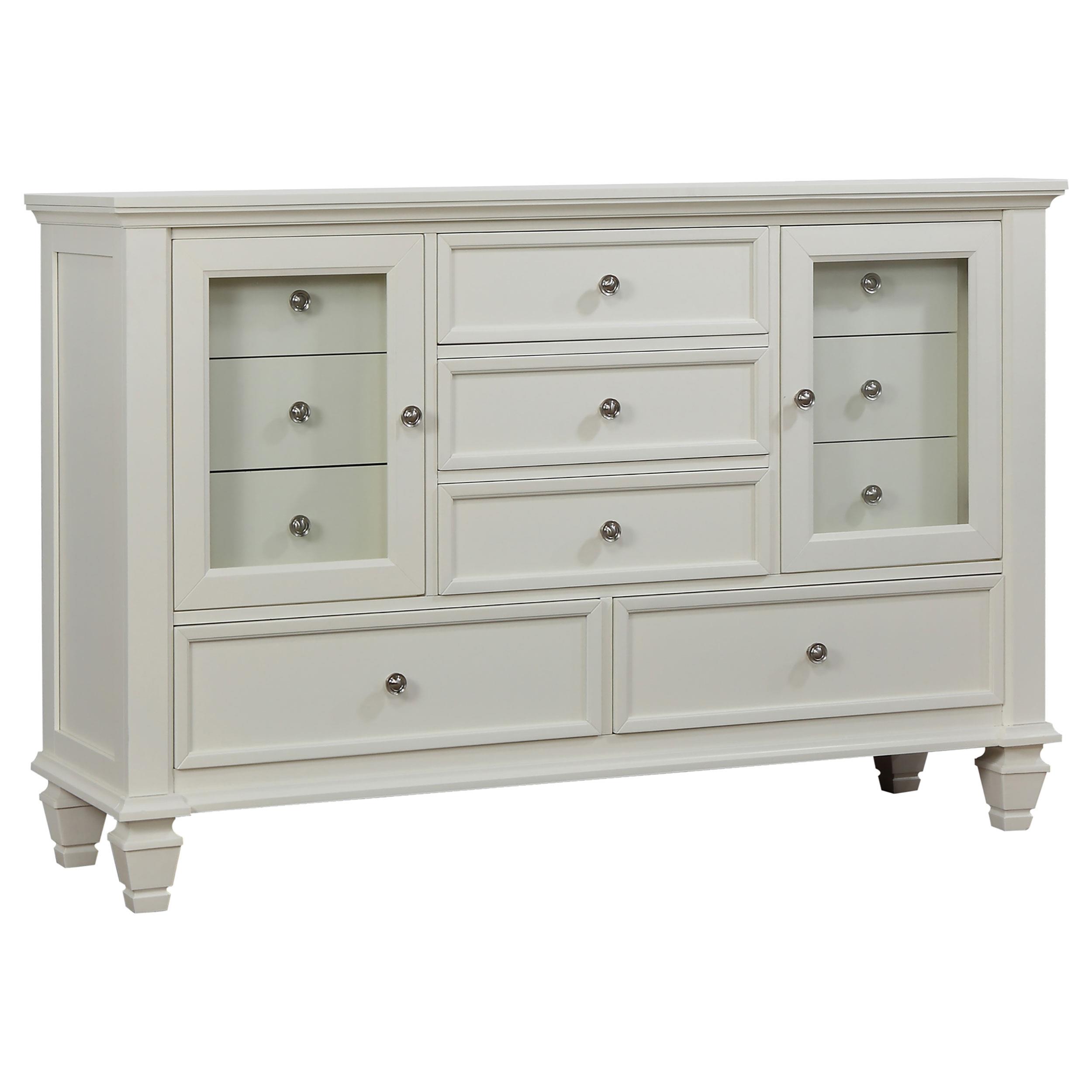 Model: 201309KE-S5 | Coaster Sandy Beach 5-piece Eastern King Bedroom Set Cream White