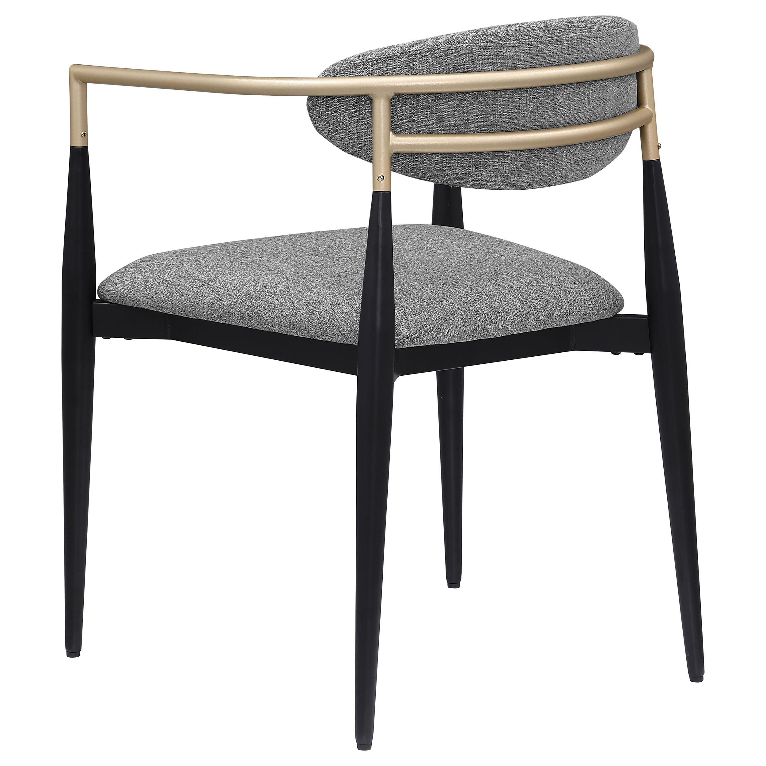 Model: 182682 | Coaster Alexis Fabric Upholstered Dining Arm Chair Grey (Set of 2)