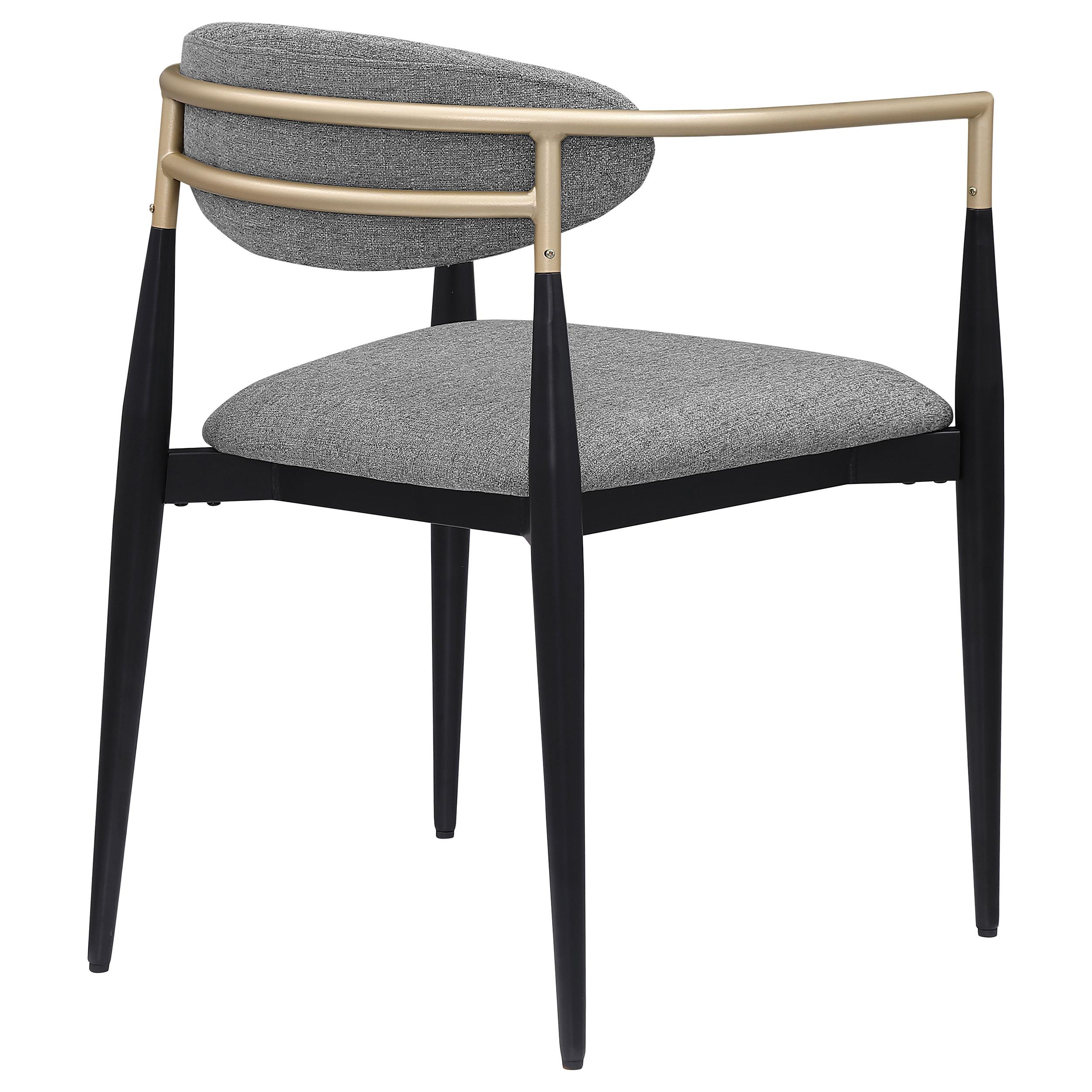 Model: 182682 | Coaster Alexis Fabric Upholstered Dining Arm Chair Grey (Set of 2)