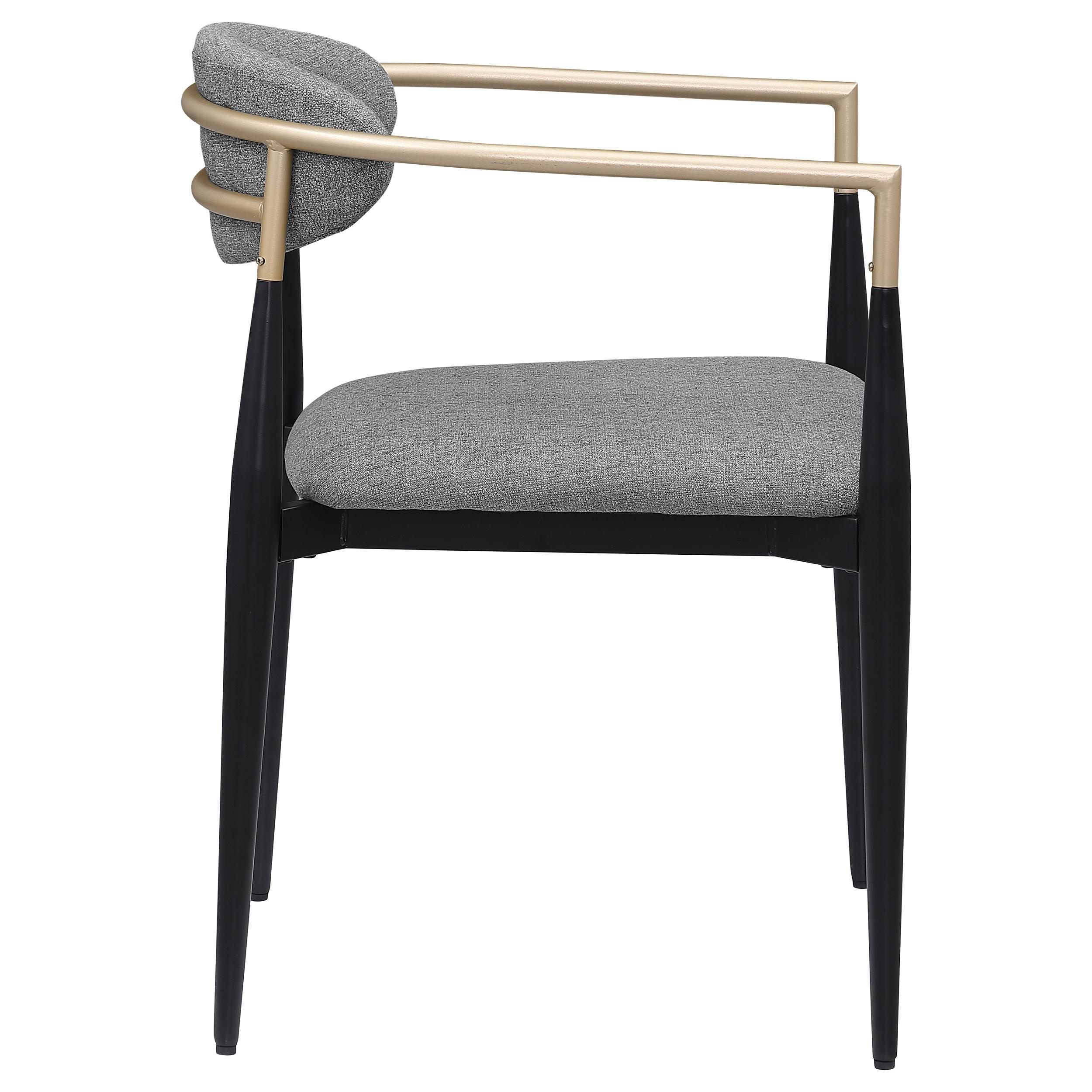 Model: 182682 | Coaster Alexis Fabric Upholstered Dining Arm Chair Grey (Set of 2)