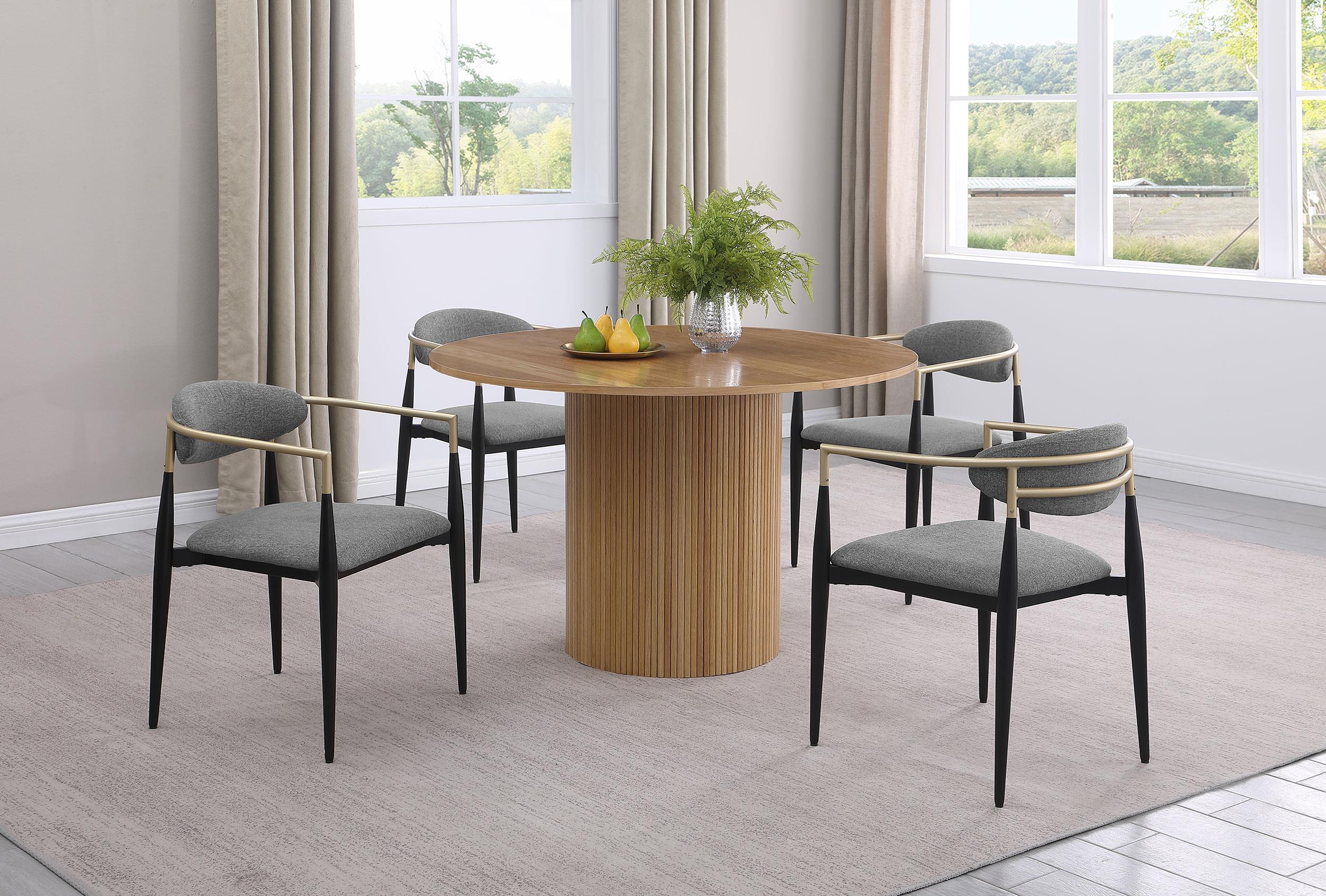 Model: 182682 | Coaster Alexis Fabric Upholstered Dining Arm Chair Grey (Set of 2)
