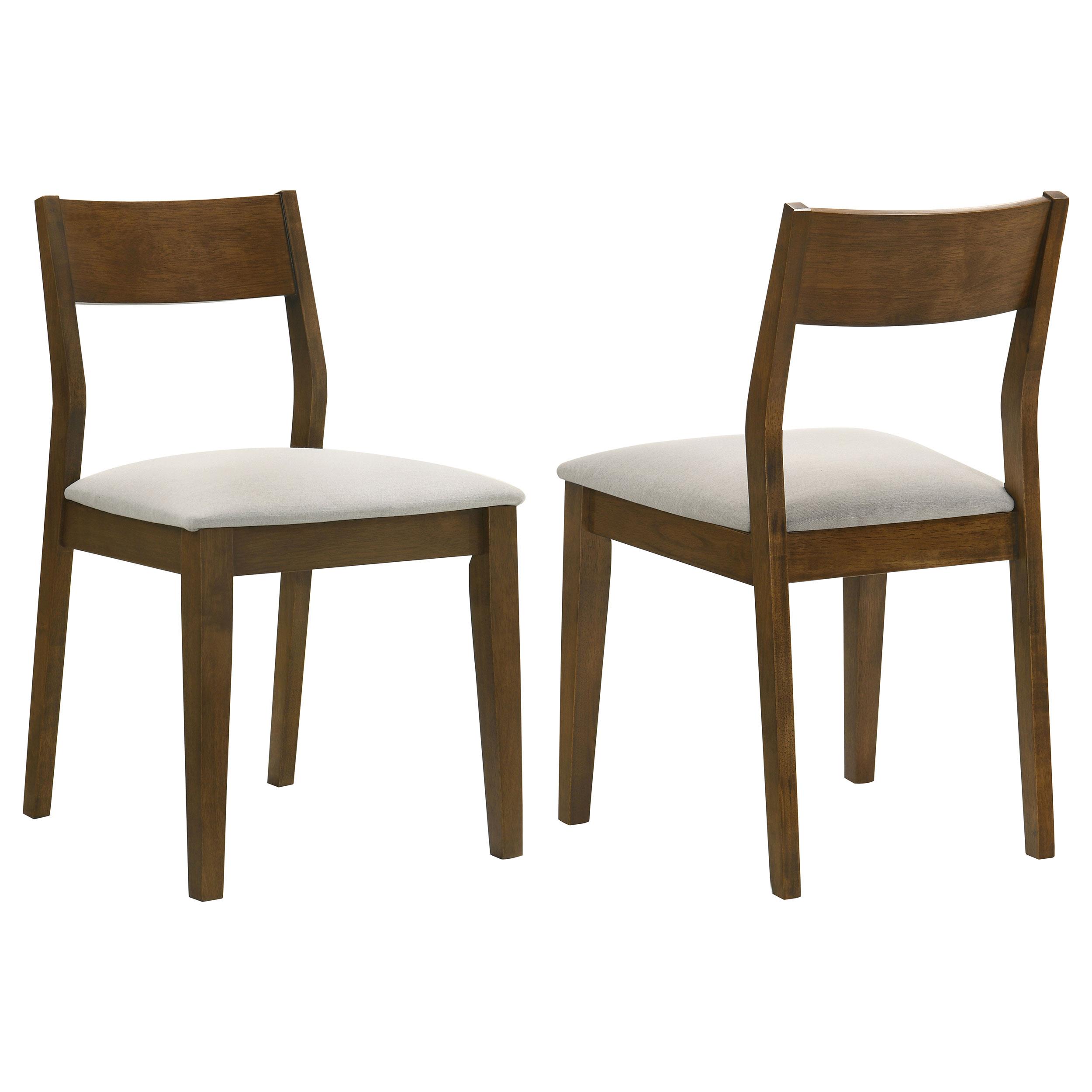 Coaster Almonte Dining Chair Upholstered Seat Dark Brown (Set of 2)