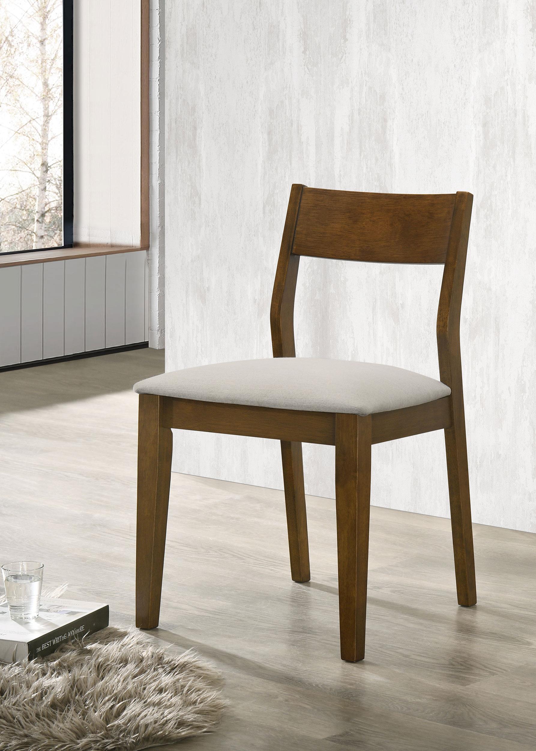 Model: 108922 | Coaster Almonte Dining Chair Upholstered Seat Dark Brown (Set of 2)