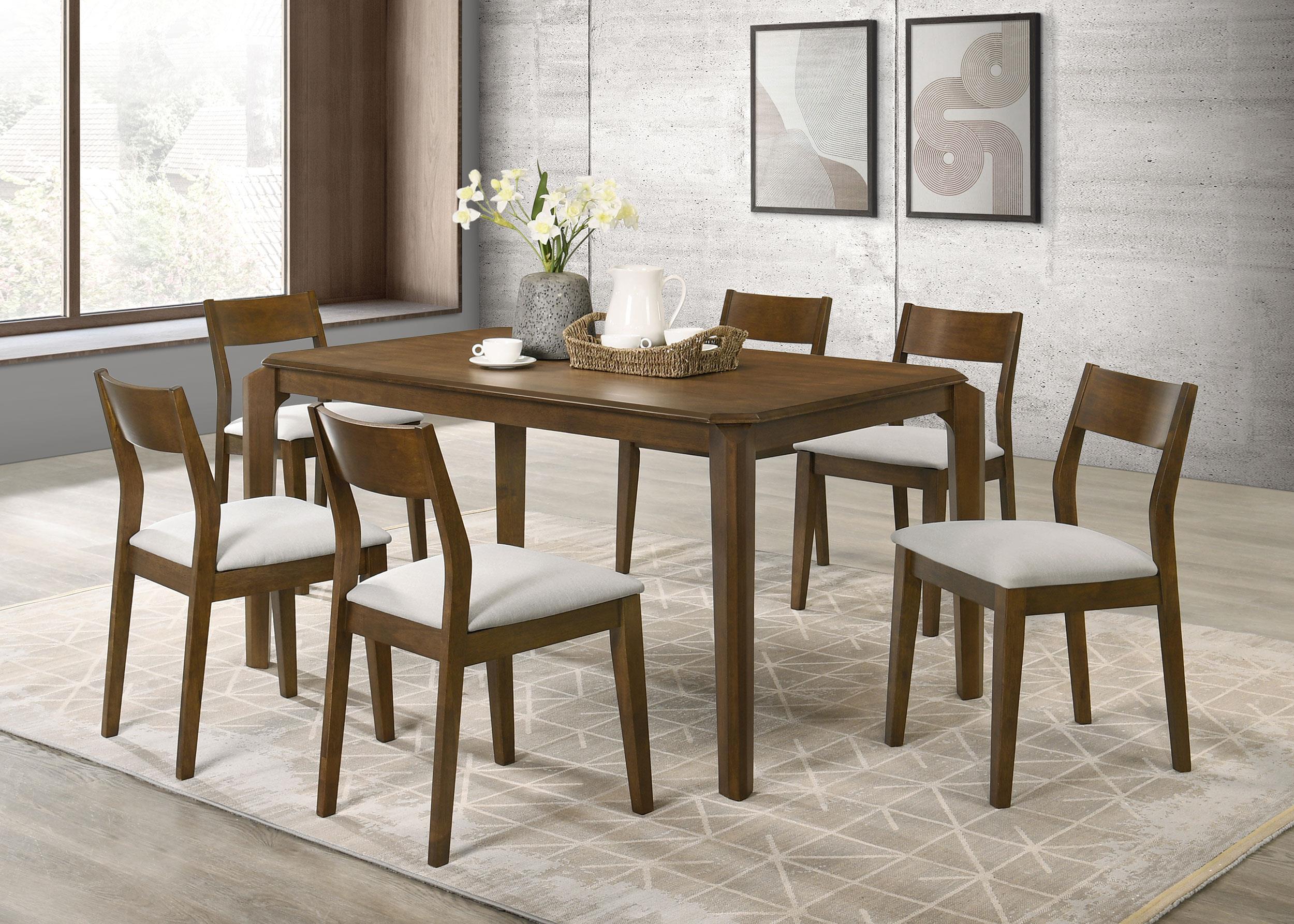 Model: 108922 | Coaster Almonte Dining Chair Upholstered Seat Dark Brown (Set of 2)