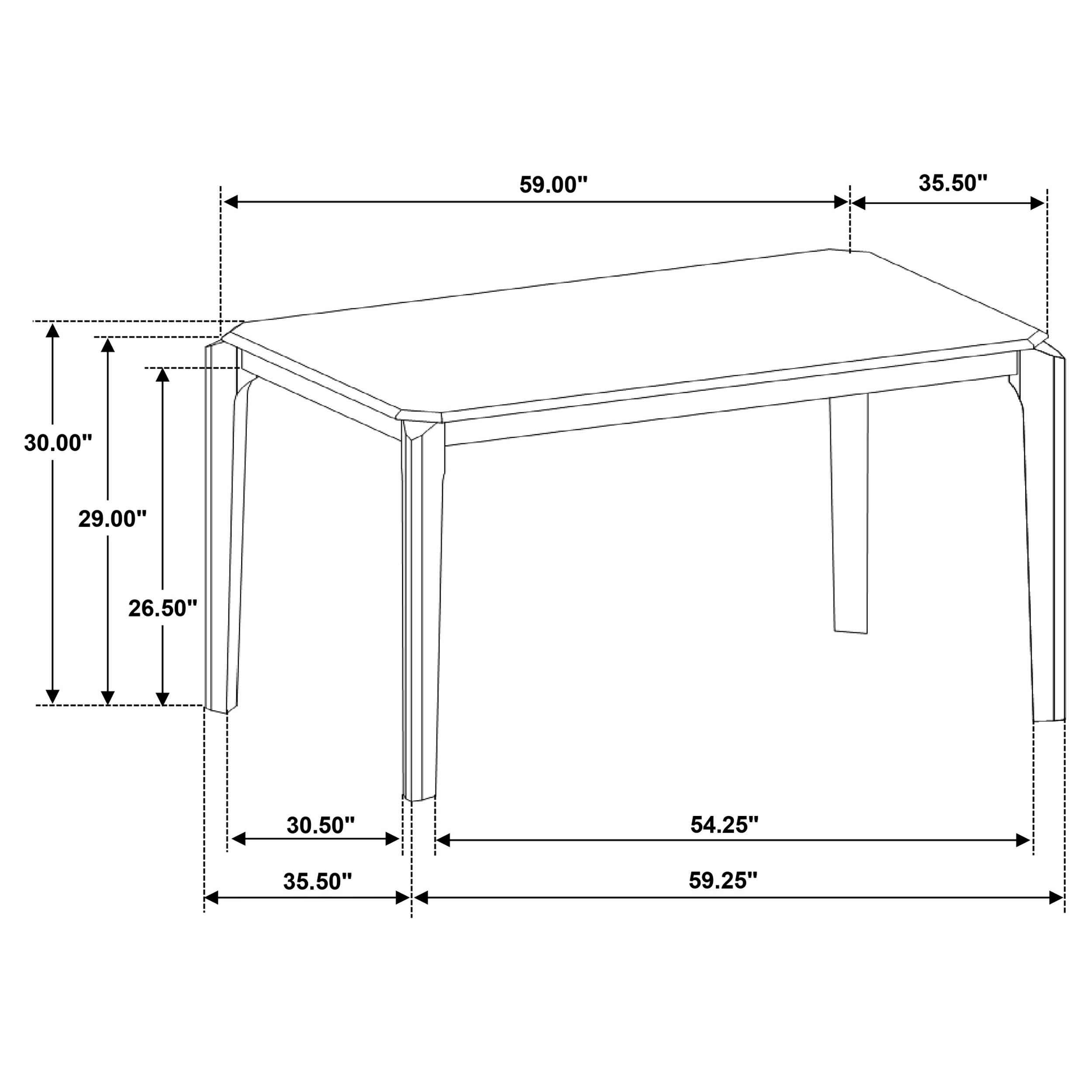 Model: 108921 | Coaster Almonte 59-inch Rectangular Wood Dining Table Dark Brown