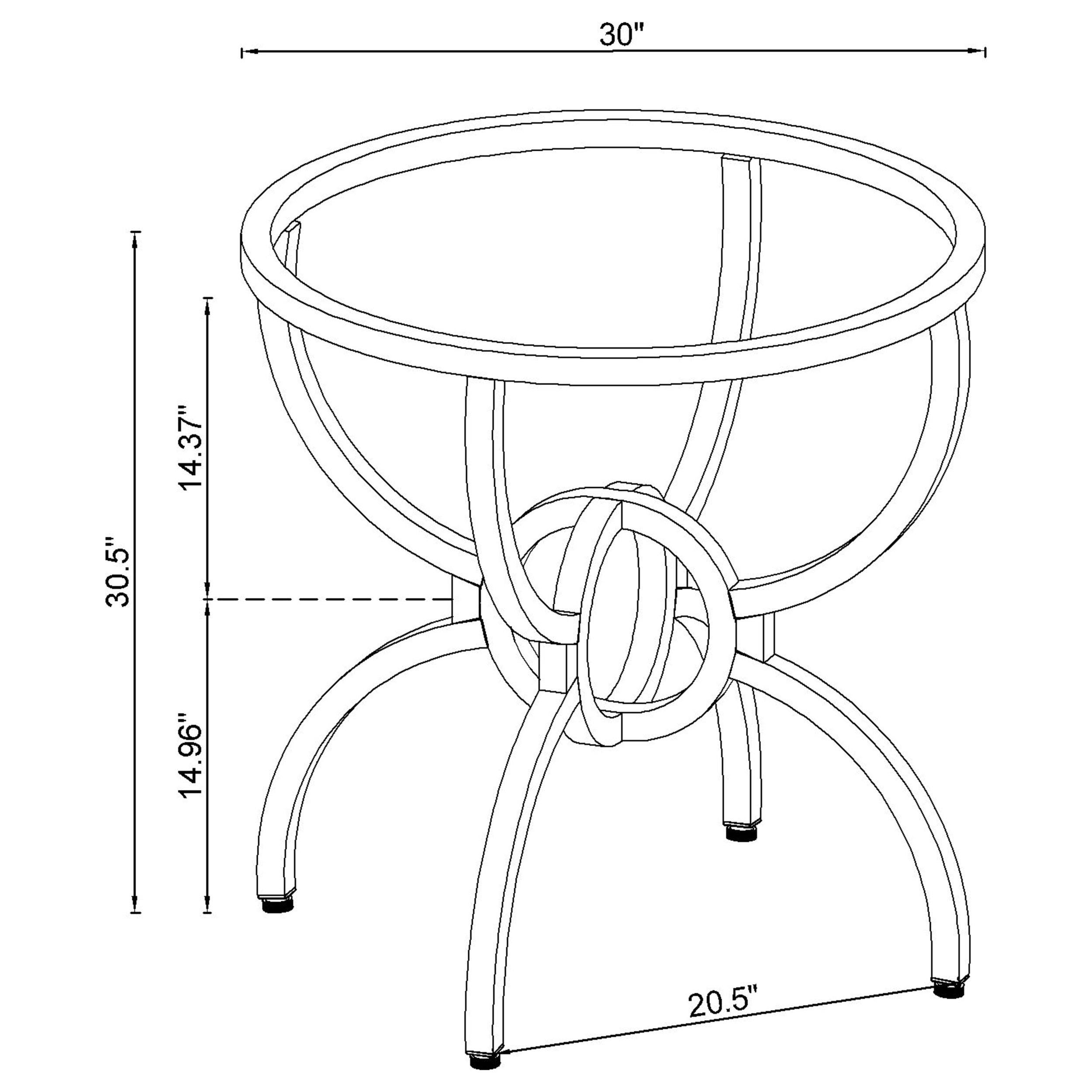 Model: 108291 | Coaster Aviano Round Metal Dining Table Base Gunmetal