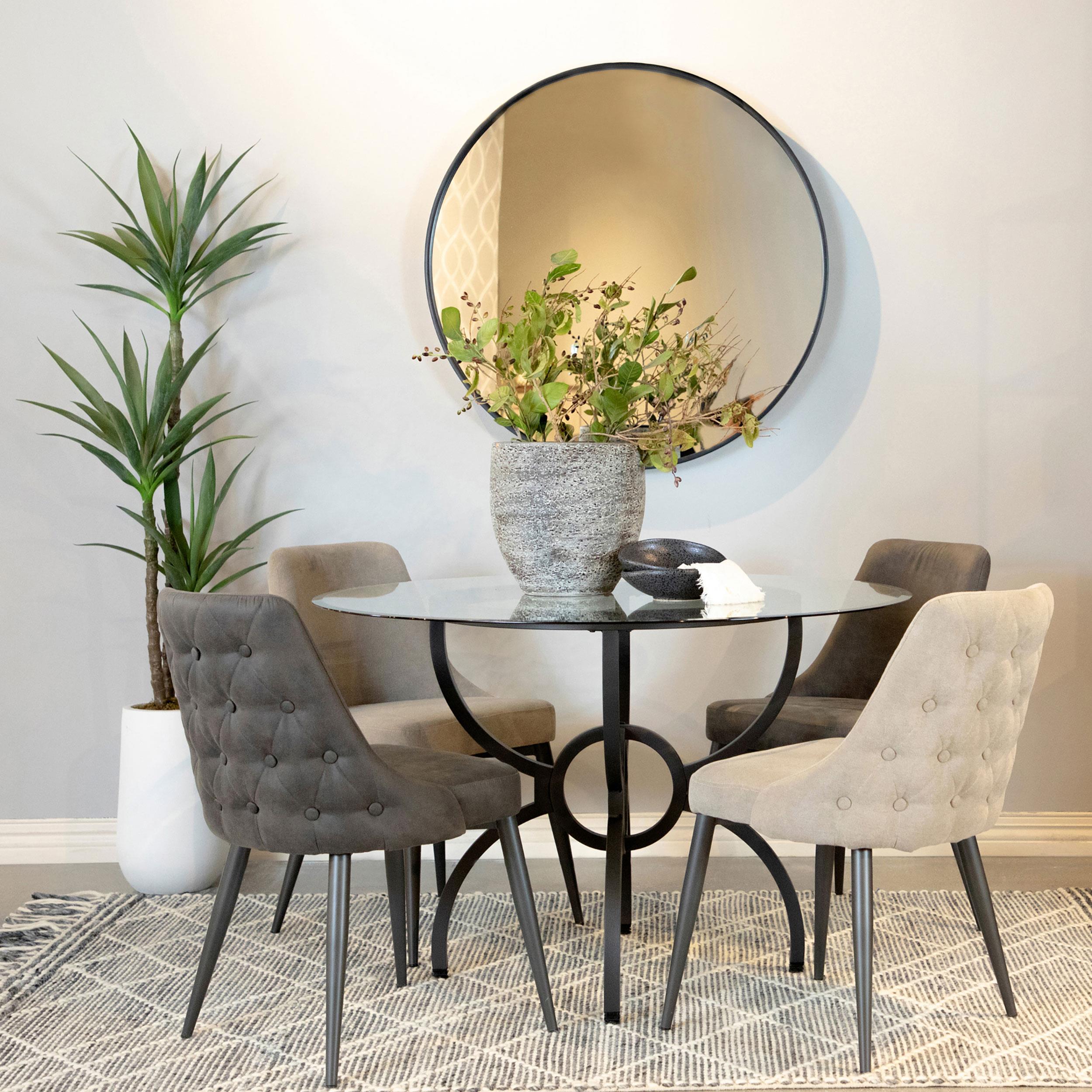 Model: 108291 | Coaster Aviano Round Metal Dining Table Base Gunmetal