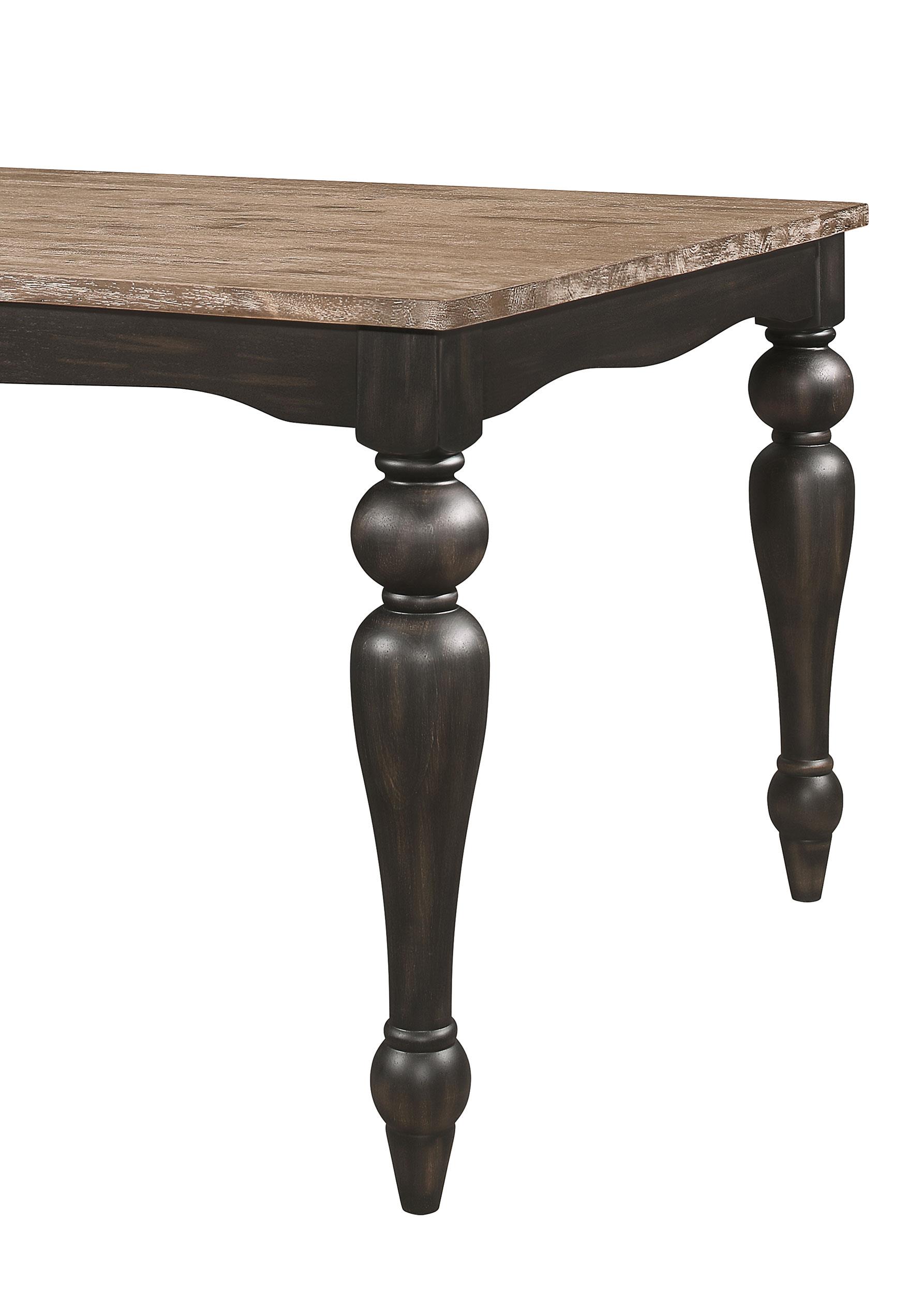 Model: 108221 | Coaster Bridget Rectangular 79-inch Dining Table Brown Brushed