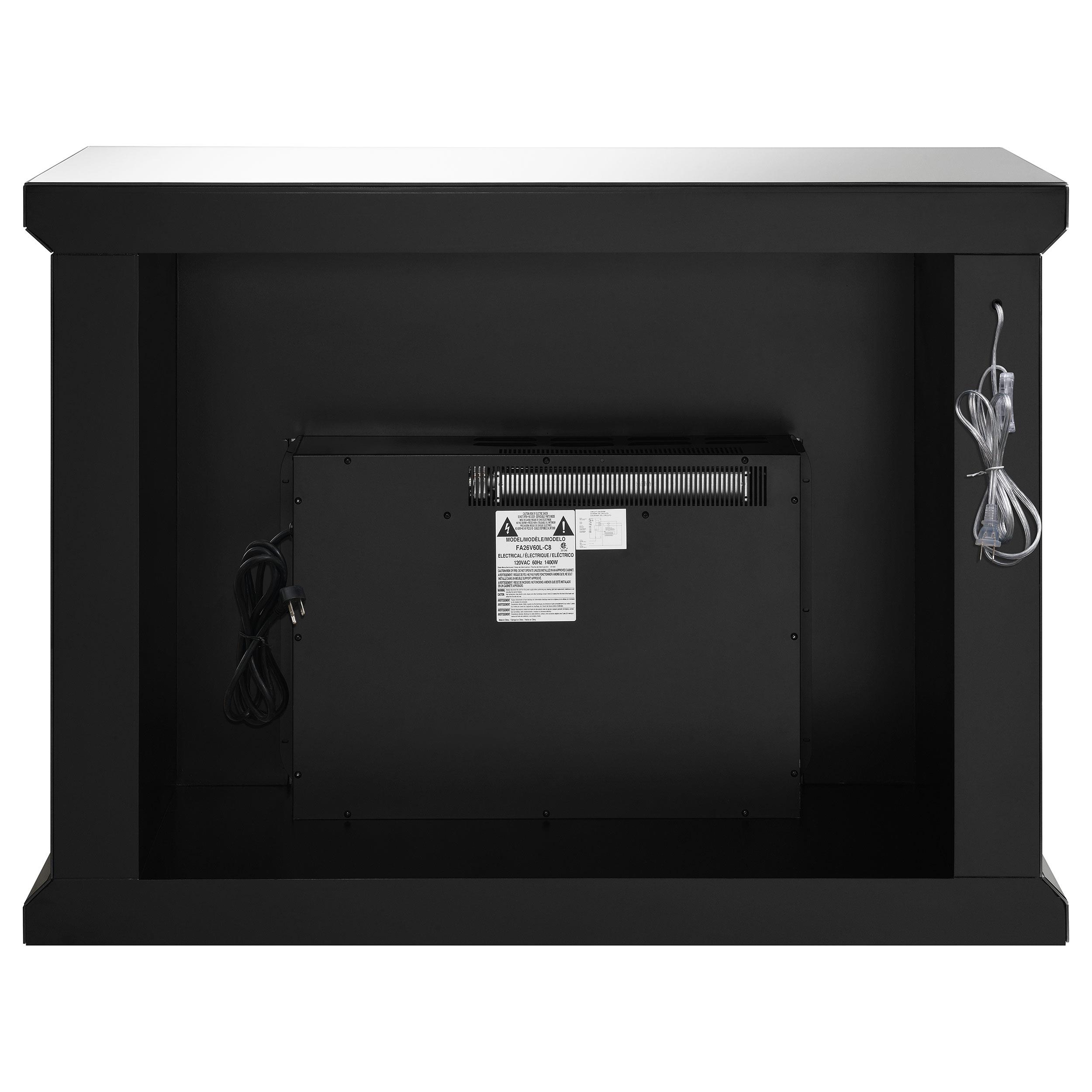 Model: 991048 | Coaster Gilmore Mirrored Freestanding Electric Fireplace Silver