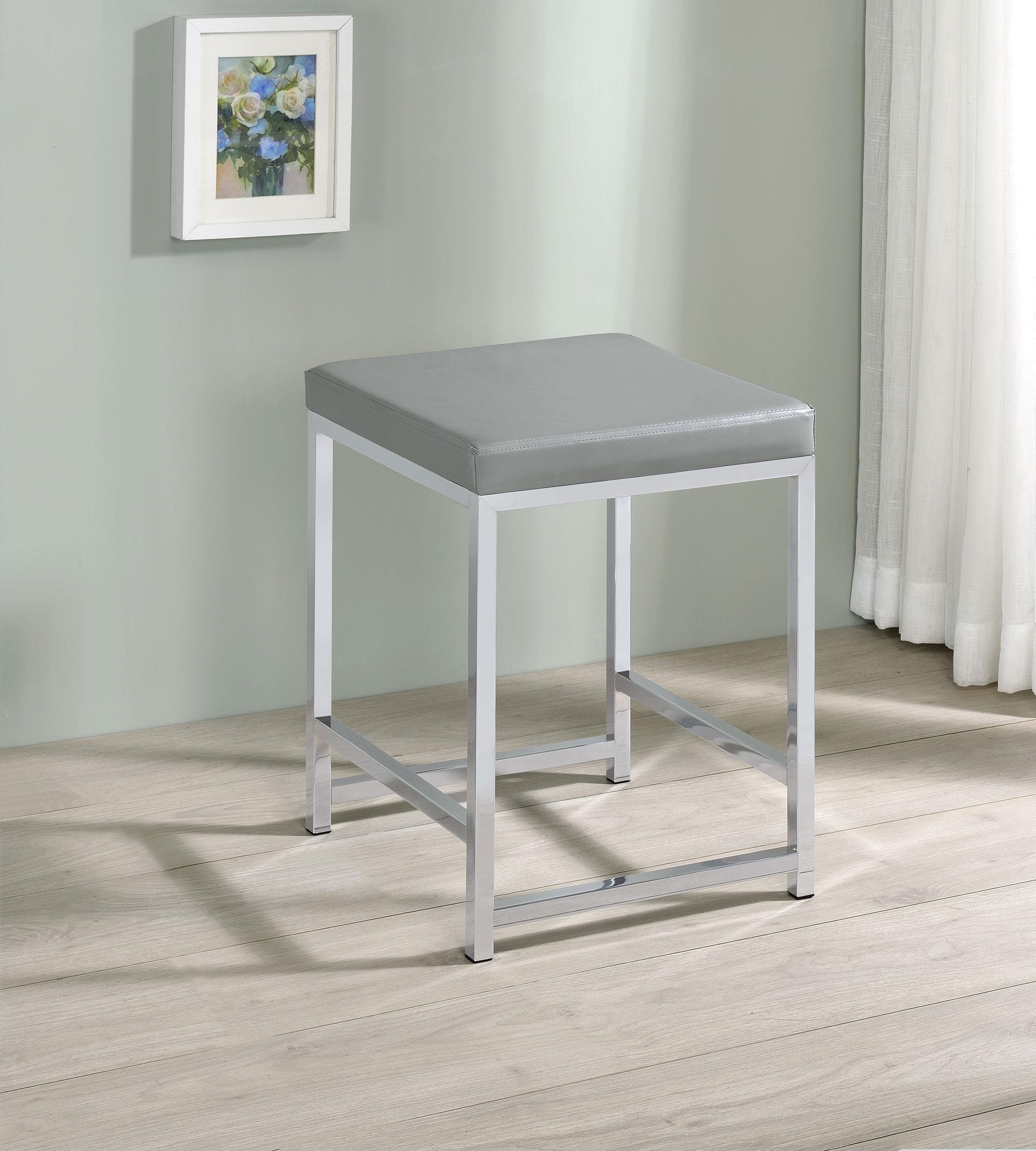 Model: 935933 | Coaster Umbridge Upholstered Square Padded Cushion Vanity Stool