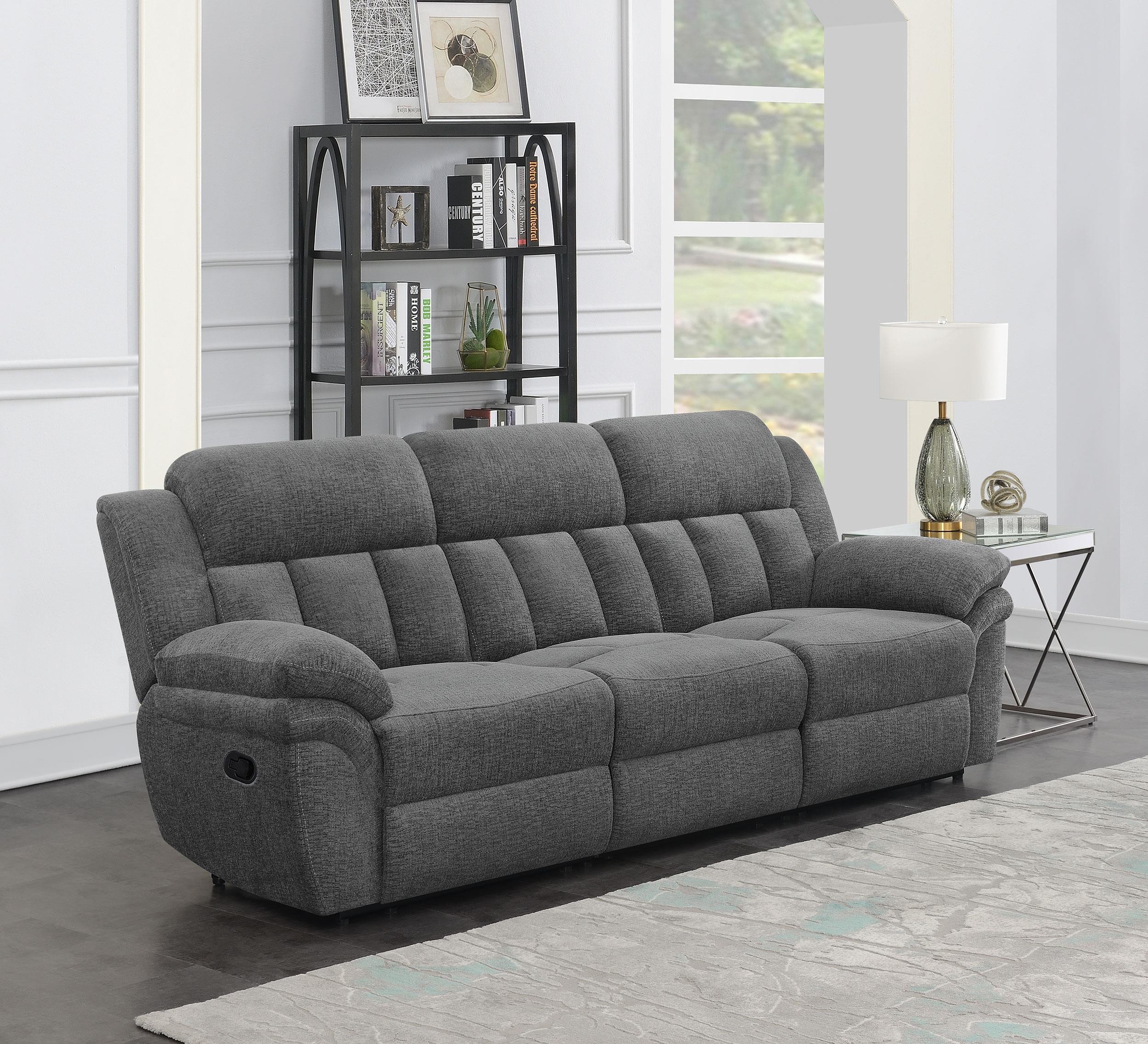ROAMCOUCH 2014 ジクレープリント Coaster - 609541P - Bahrain Upholstered Power Sofa Charcoal